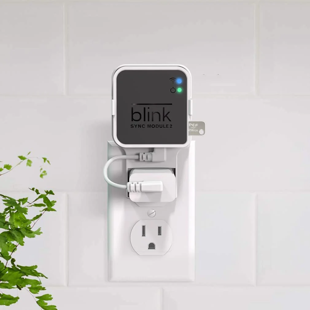 256GB Blink USB Flash Drive and Outlet Wall Mount for Blink Sync Module 2, Space Saving for Blink Outdoor Indoor Security Camera (Blink Sync Module 2 is NOT Included) 256G USB Flash Drive