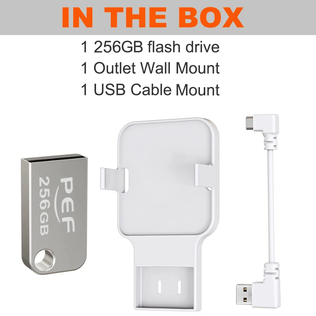 256GB Blink USB Flash Drive and Outlet Wall Mount for Blink Sync Module 2, Space Saving for Blink Outdoor Indoor Security Camera (Blink Sync Module 2 is NOT Included) 256G USB Flash Drive - Image 6