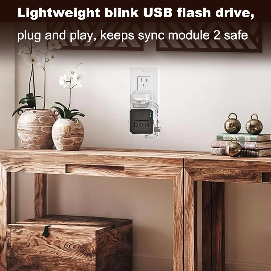 256GB Blink USB Flash Drive and Outlet Wall Mount for Blink Sync Module, with Short Cable Easy to Move Space Saving, USB Flash Drive for Blink Local Video Storage (Blink Sync Module 2 Not Included) - Image 3