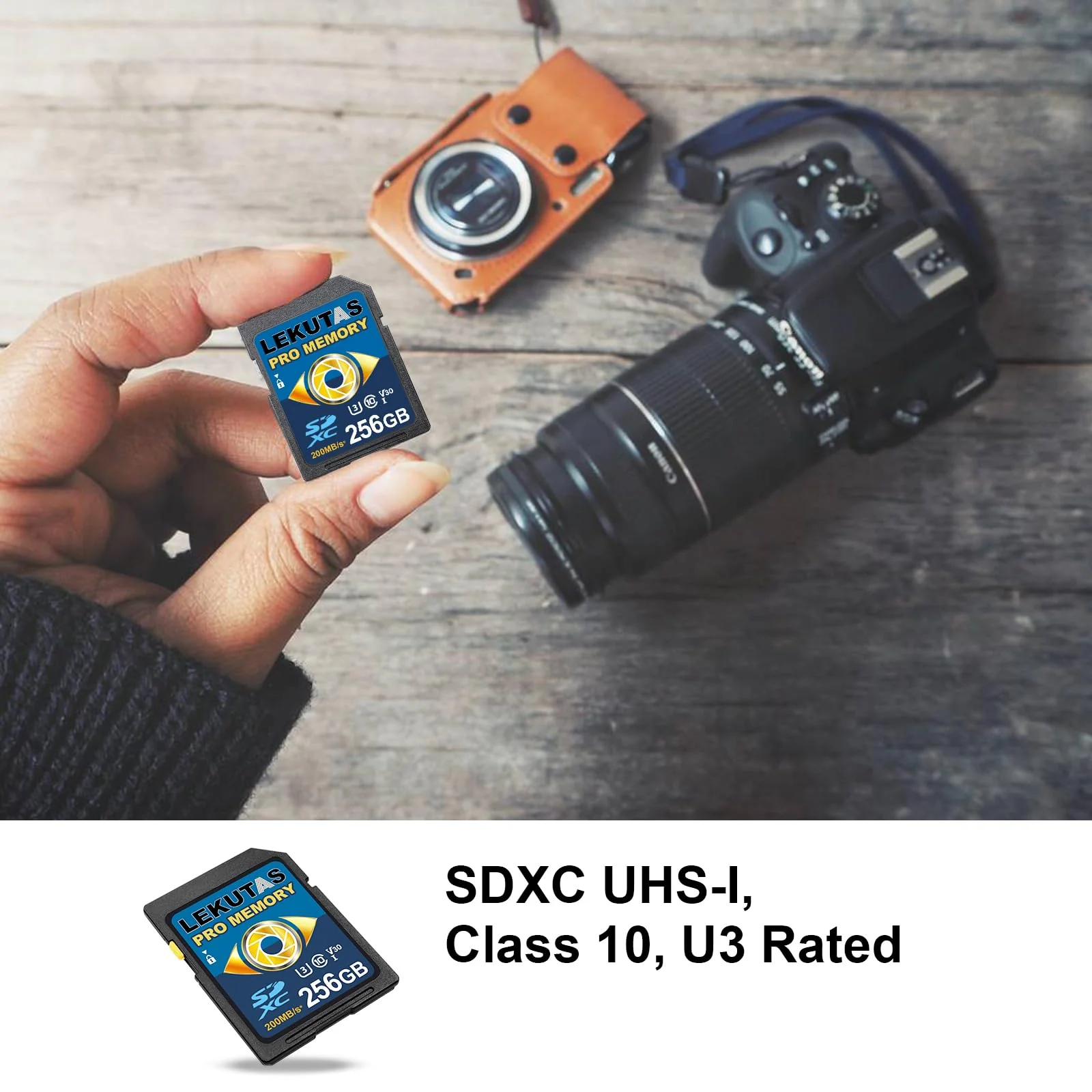 256GB SDXC UHS-I Memory Card - Up to 200MB/s, C10, U3, V30, 4K UHD, Full-HD & 4K Video SD Card for Canon Nikon Sony Pentax Kodak Olympus Panasonic DSLR, Mirrorless Cameras SDXC 256GB - Image 6