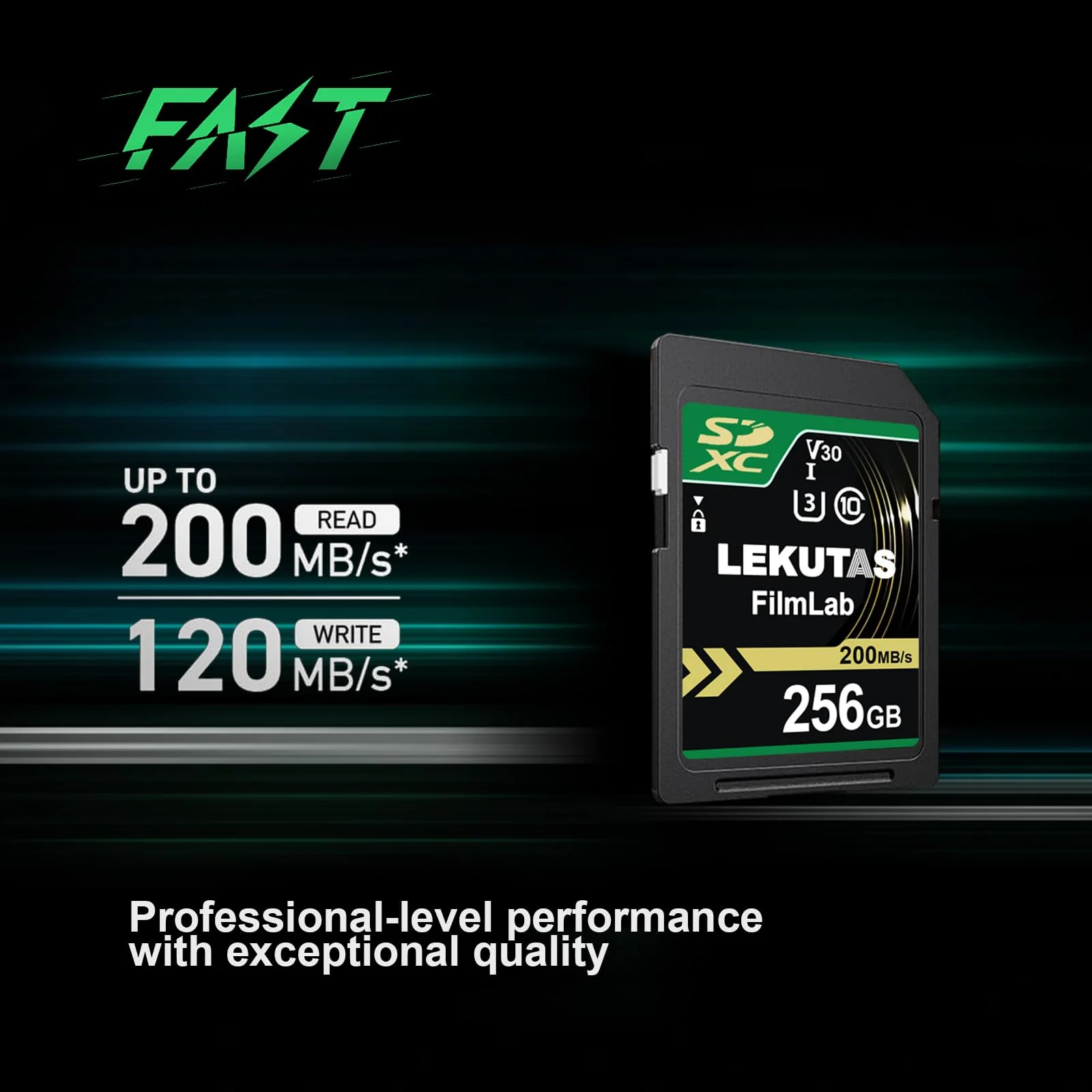 256GB SDXC UHS-I Memory Card - Up to 200MB/s Read Speed, C10, U3, V30, 4K UHD, Full-HD & 4K Video SD Card for Canon Nikon Sony Panasonic DSLR, Mirrorless Cameras SDXC 256GB - Image 3