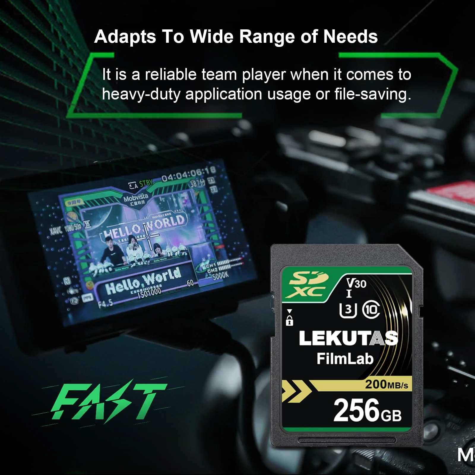 256GB SDXC UHS-I Memory Card - Up to 200MB/s Read Speed, C10, U3, V30, 4K UHD, Full-HD & 4K Video SD Card for Canon Nikon Sony Panasonic DSLR, Mirrorless Cameras SDXC 256GB - Image 5