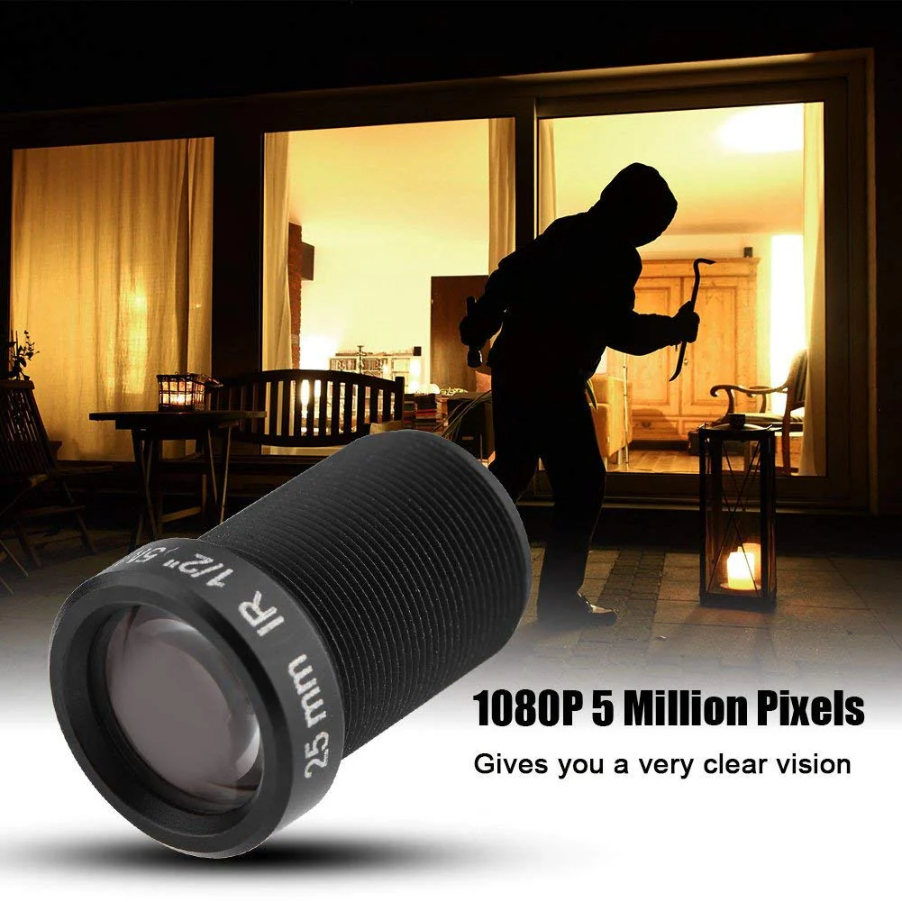 25mm CCTV Camera Lens Super Clear 5 Million Pixels 1/2'' Security Camera Lens for XiaoMi, for Firefly, for SJCAM and Other IP Cameras Default - Image 7