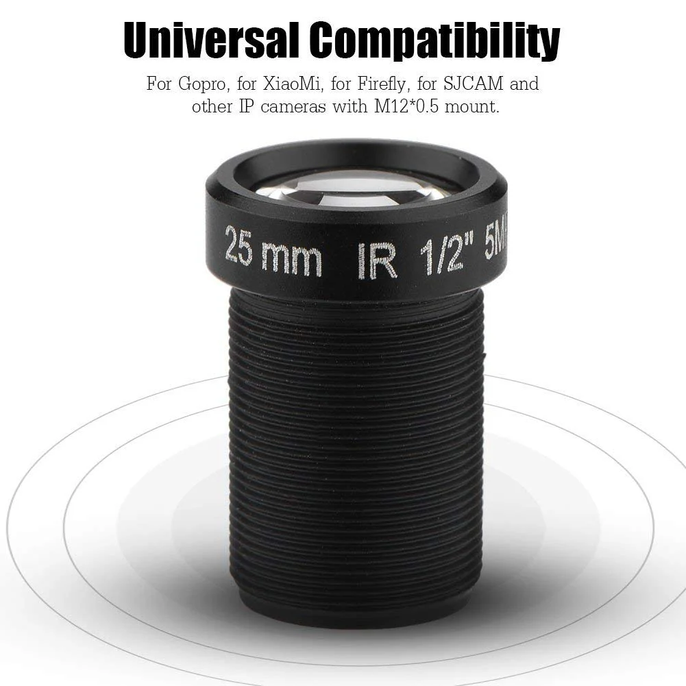 25mm CCTV Camera Lens Super Clear 5 Million Pixels 1/2'' Security Camera Lens for XiaoMi, for Firefly, for SJCAM and Other IP Cameras Default - Image 8