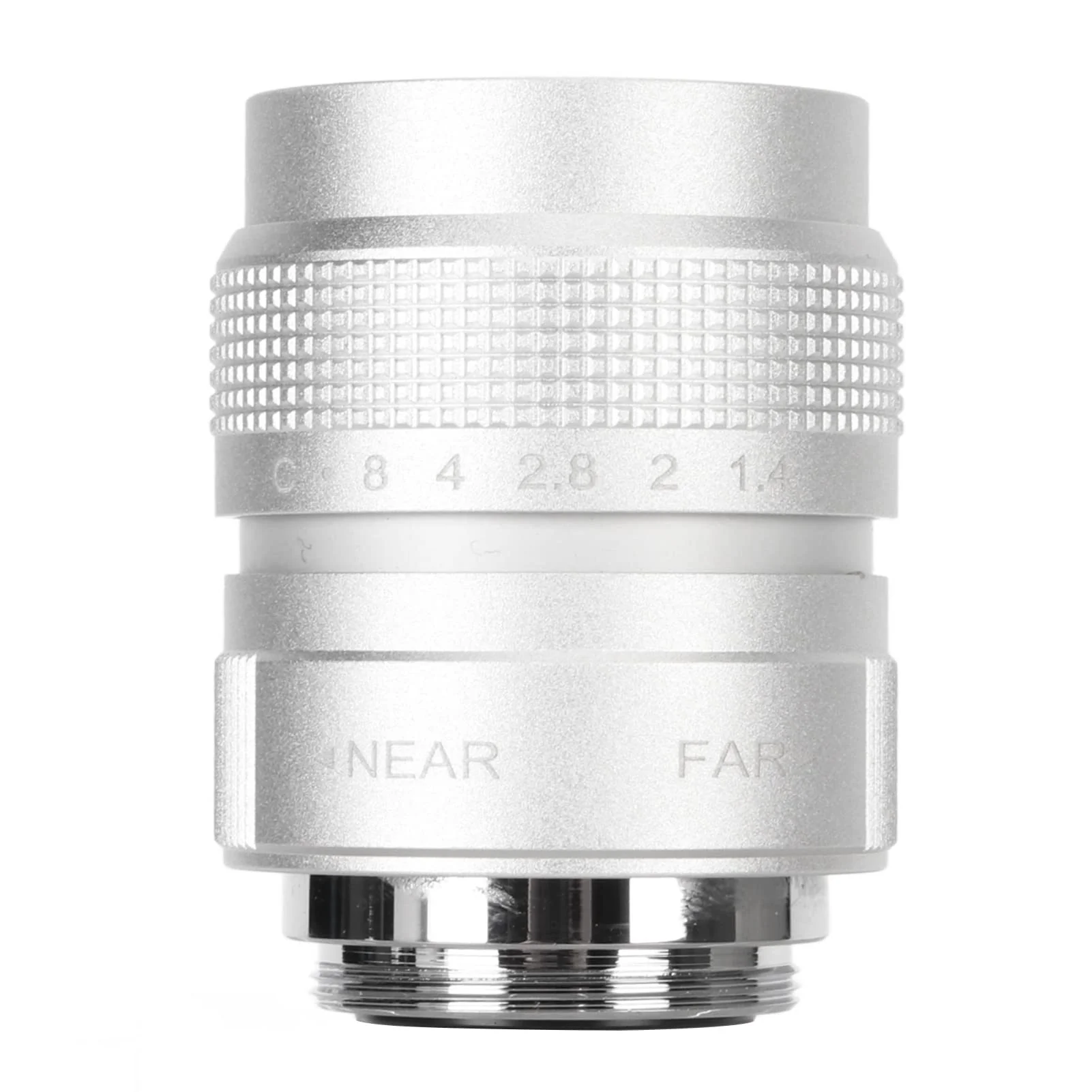 25mm F1.4 CCTV Lens, C Mount Camera Lens with 19.6 Wide Viewing Angle, CCTV Video Vari Zoom Lens for Shop Parking House Warehouse (Silver) silver
