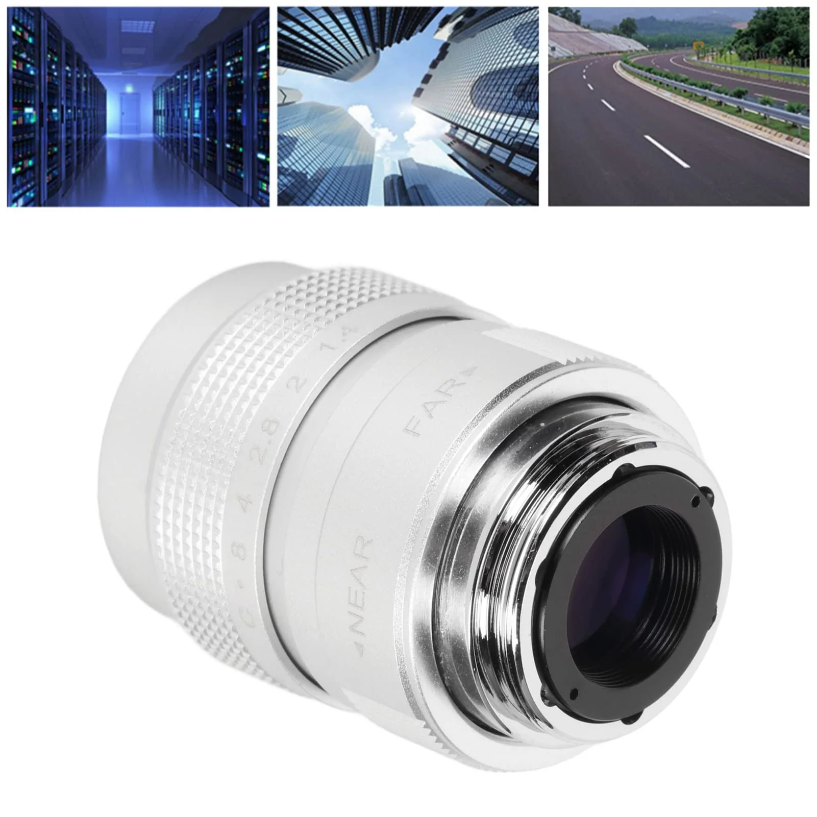 25mm F1.4 CCTV Lens, C Mount Camera Lens with 19.6 Wide Viewing Angle, CCTV Video Vari Zoom Lens for Shop Parking House Warehouse (Silver) silver - Image 4