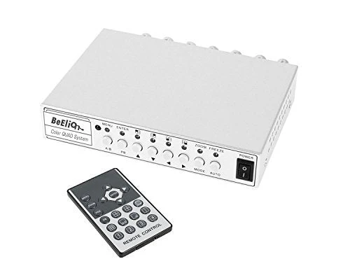 2CH Color Video Quad Switcher, CCTV DVR Camera Video Splitter Processor Switch System