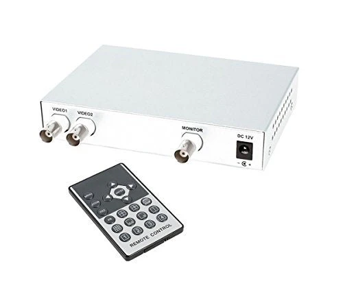 2CH Color Video Quad Switcher, CCTV DVR Camera Video Splitter Processor Switch System - Image 2