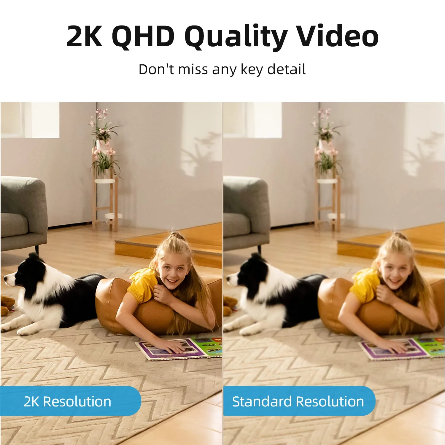 2K Security Camera Indoor, Baby Monitor Pet Camera 360-Degree for Home Security,Camera with 5/2.4 GHz Wi-Fi Router, One-Touch Call, Smart Motion Tracking, IR Night Vision, Compatible with Alexa 3MP-1Pack - Image 3