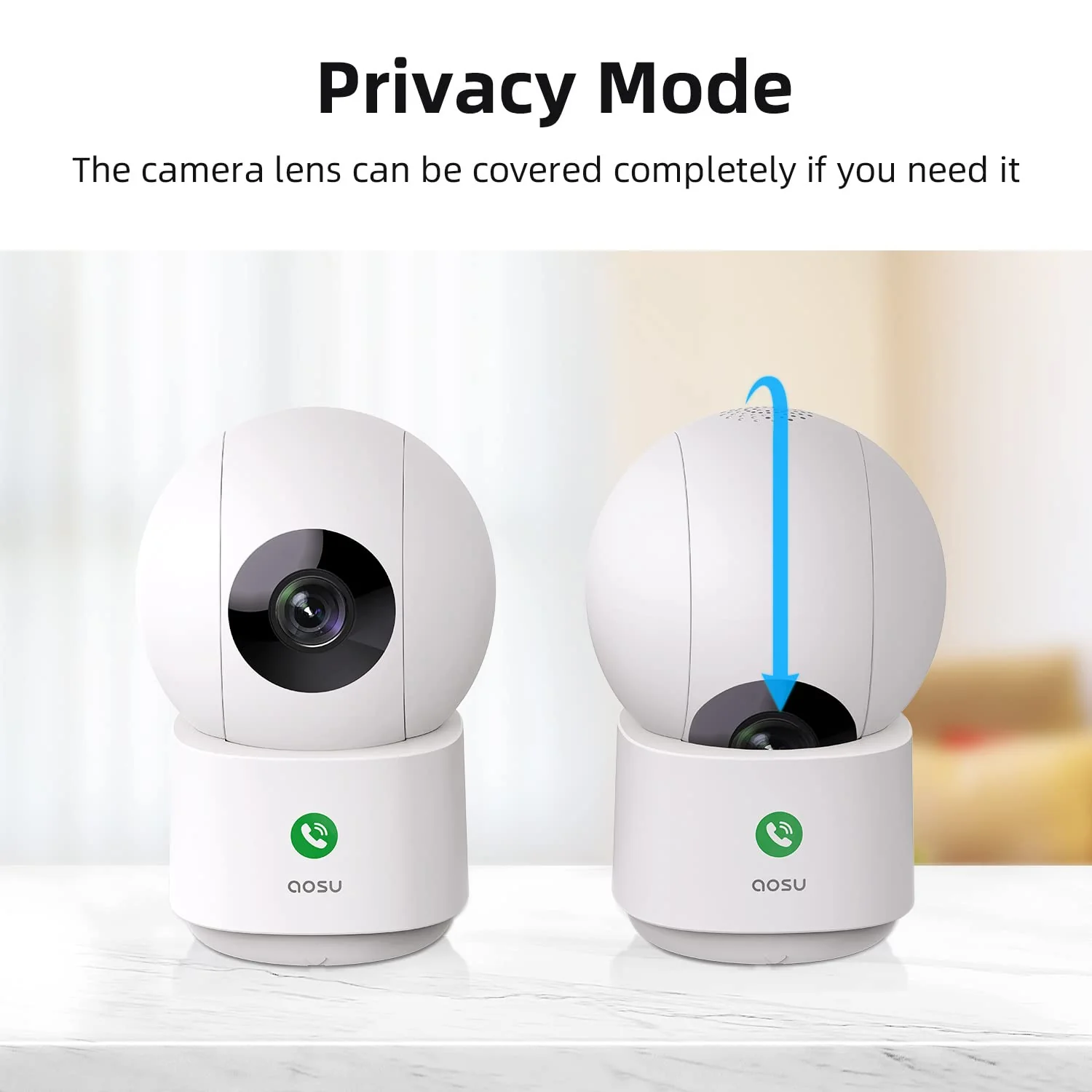 2K Security Camera Indoor, Baby Monitor Pet Camera 360-Degree for Home Security,Camera with 5/2.4 GHz Wi-Fi Router, One-Touch Call, Smart Motion Tracking, IR Night Vision, Compatible with Alexa 3MP-1Pack - Image 5