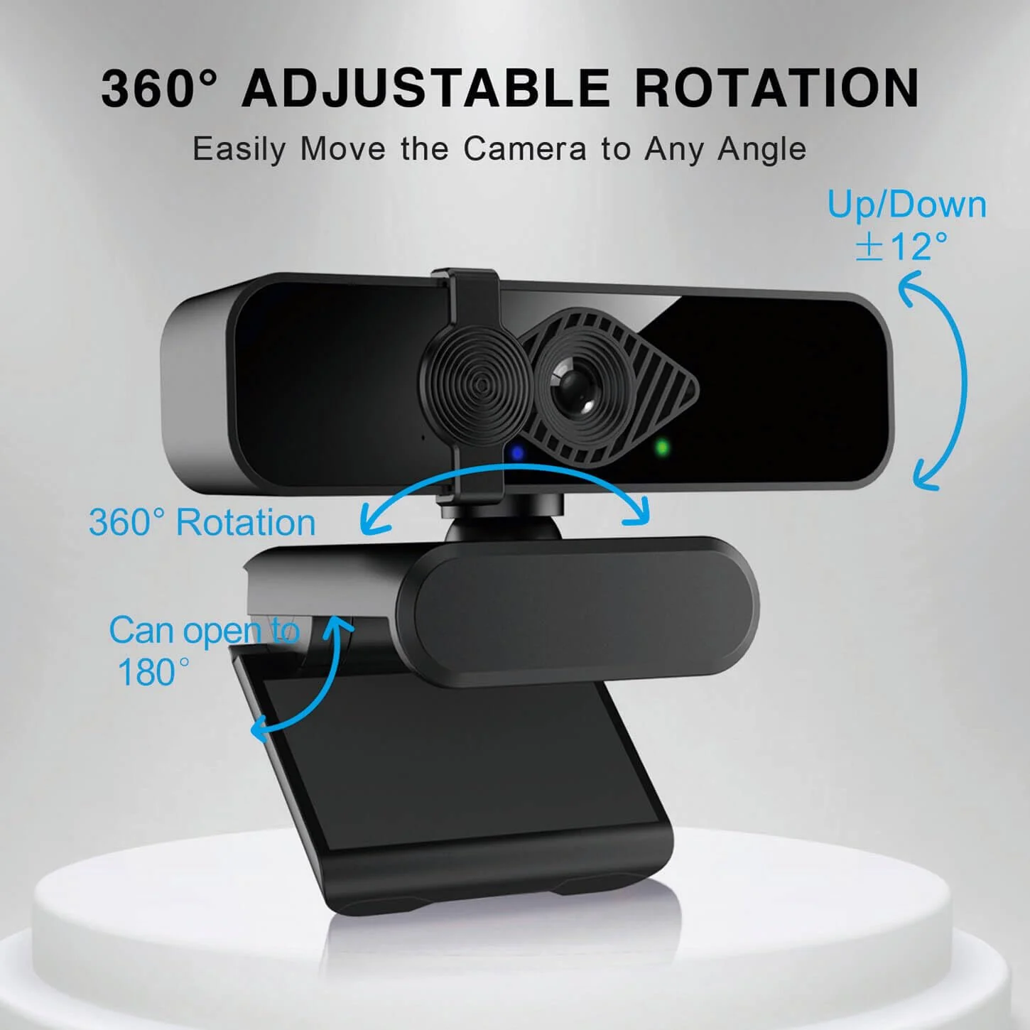 2K Ultra HD Webcam, Computer Camera, USB Webcam for PC Monitor Laptop Desktop - External Web Camera with Microphone, USB C adapter, Privacy Cover for Video Conferencing, Streaming & Online Learning 2K Webcam + USB C Adapter - Image 6