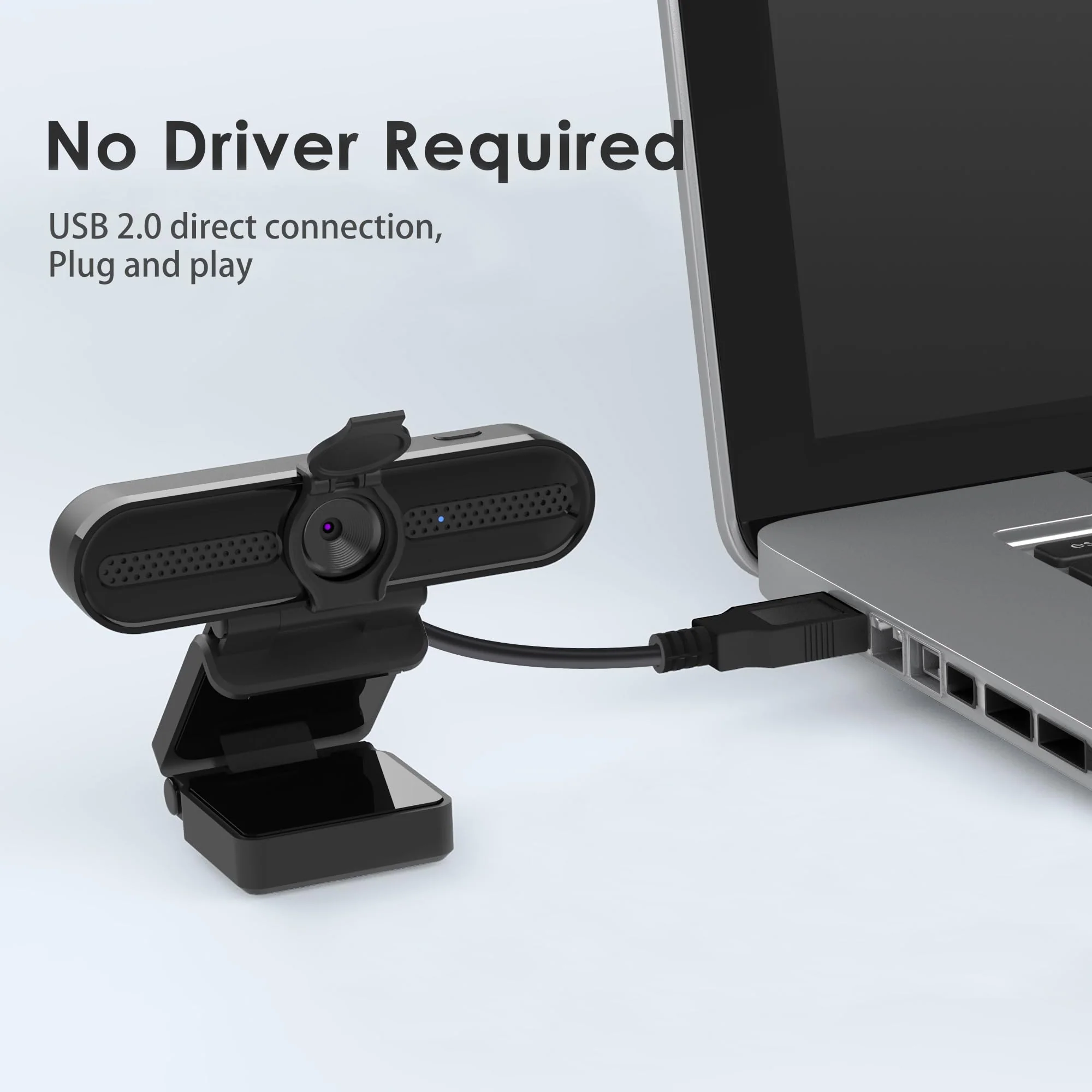 2K Webcam, SAYLAS FHD Streaming Camera with 2K/30fps, 1080P/60fps, Autofocus, Dual Noise-Cancelling Microphones, Privacy Cover and Tripod, for Computer/Zoom/Skype/Teams/Laptop/MacBook/Windows - Image 7