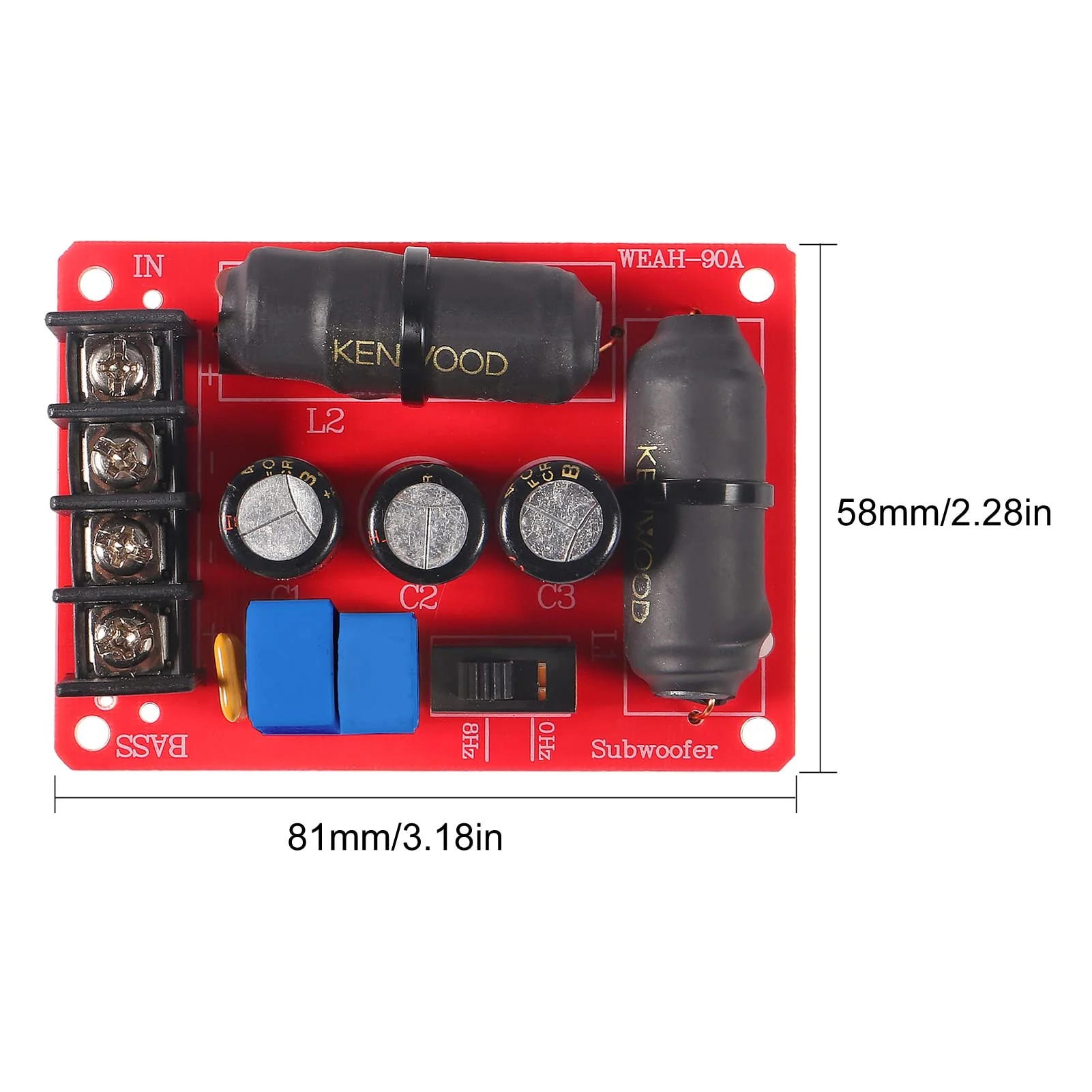 2pcs 200W Pure Bass Subwoofer Crossover Second-Order Crossover Frequency Distributor Divider 2 Way Speaker Audio Crossover Filter 2pcs - Image 3