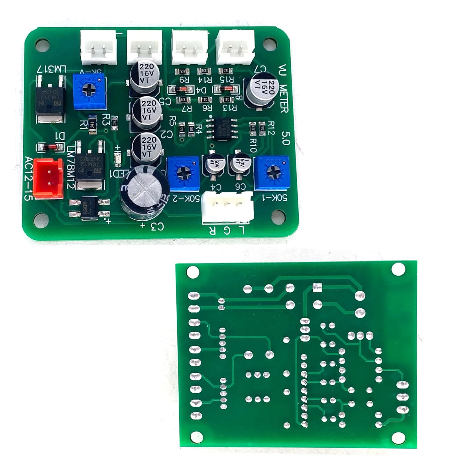 2PCS 35mm VU Meter Stereo Audio Level Indicator Audio Meter Backlight Adjustable + Audio Level Amplifier Driver Board - Image 2