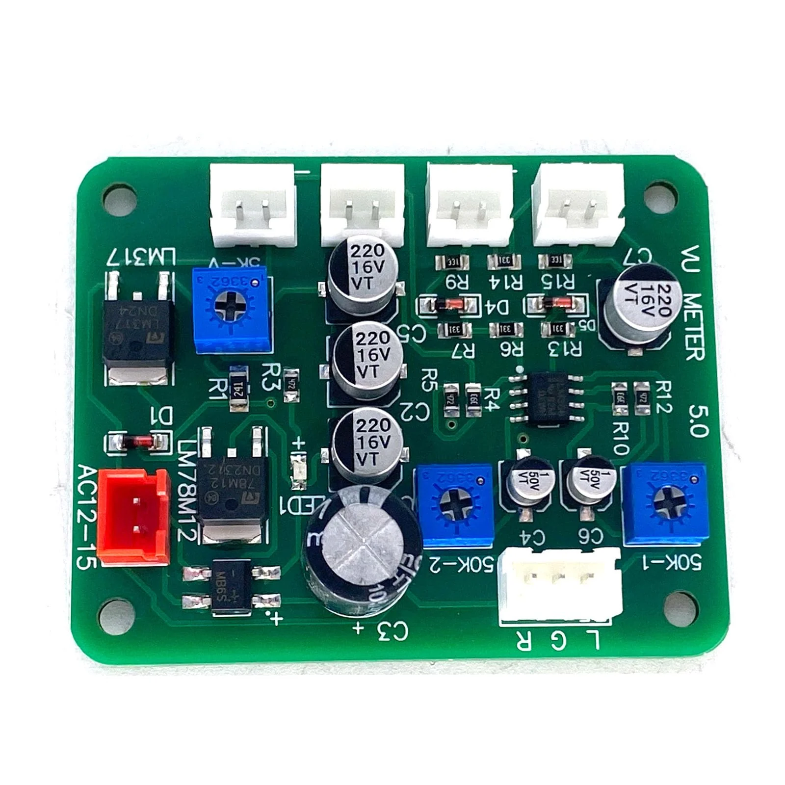 2PCS 35mm VU Meter Stereo Audio Level Indicator Audio Meter Backlight Adjustable + Audio Level Amplifier Driver Board - Image 5
