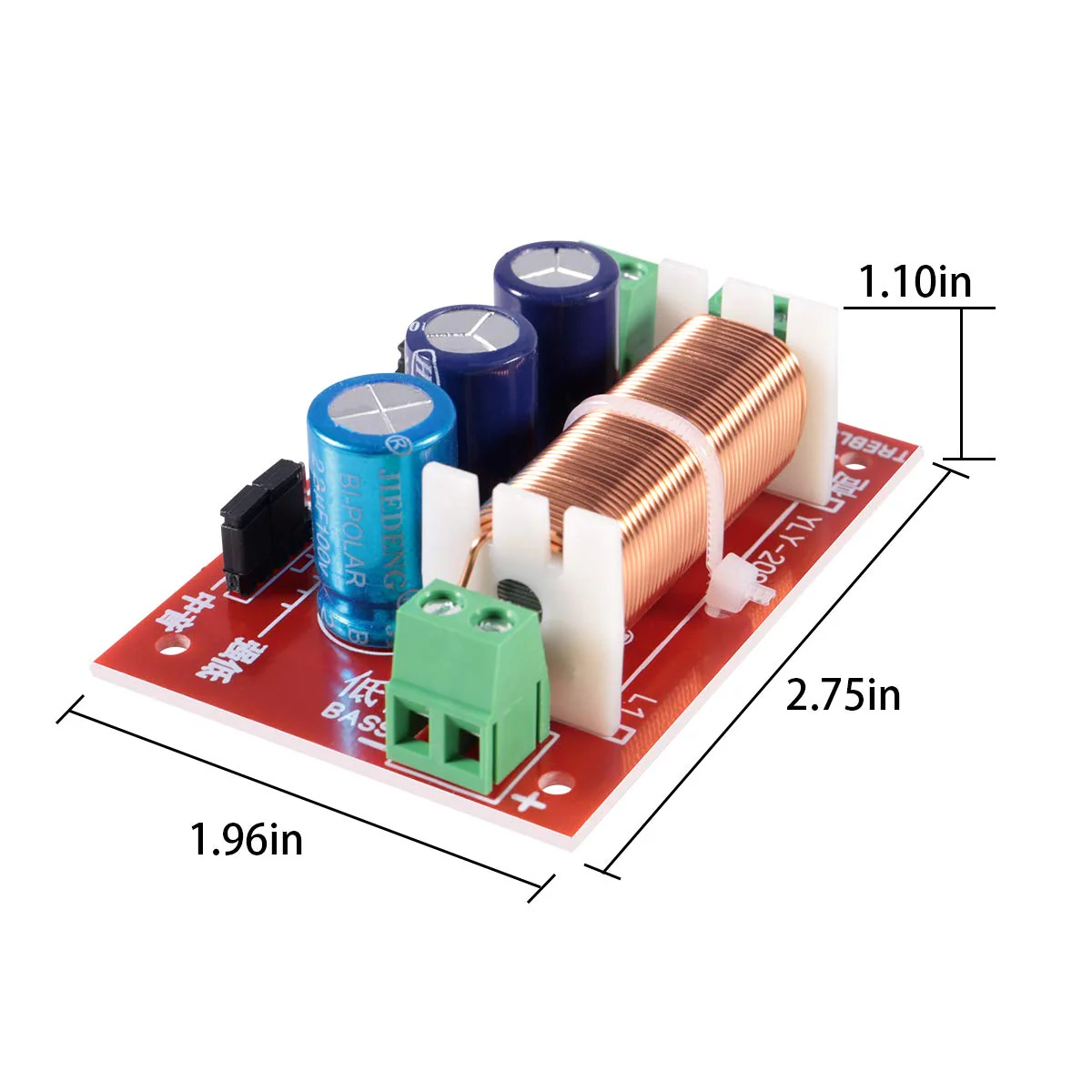 2pcs 400W Adjustable Multi Speaker Treble/Bass 2 Unit Audio Frequency Divider 2 Way Crossover Filters Updated Version (2pcs) 2pcs - Image 5