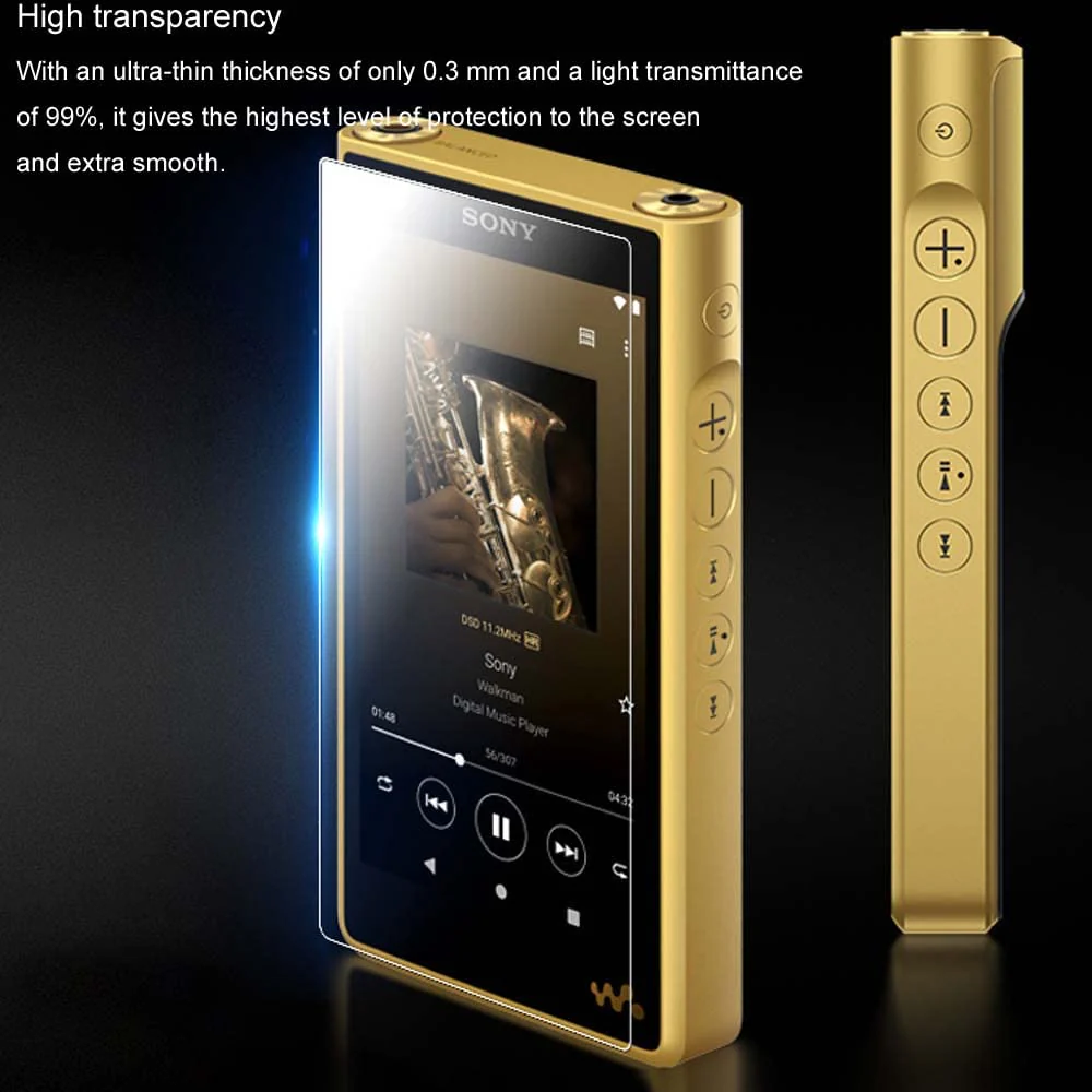 2pcs 9H Scratch-Proof Premium Protective Screen Protector Film Tempered Glass for Sony Walkman NW-WM1AM2 WM1AM2 NW-WM1ZM2 WM1ZM2 (2PCS) 2PCS - Image 4