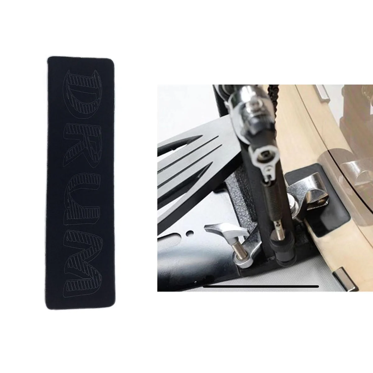 2Pcs Bass Drum Hoop Protector for Wood Hoops, Rubber Bass Drum Hoop Guard Kick Drum Rim Protector Wood Hoop Protector with Self Adhesive Back - Image 4