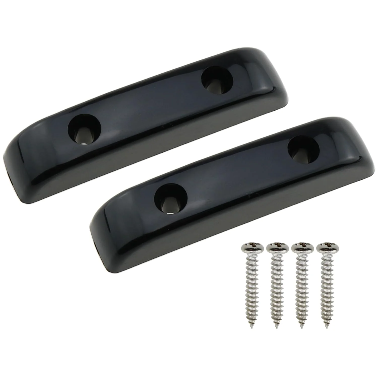 2PCS Black Bass Thumb Stand Finger Stand Precision Bass Jazz Bass Bridge Guitar Thumb Rest Armrest Padding for Precision Bass Jazz Bass Bridge Guitar With Screws