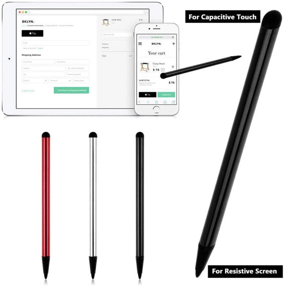 2pcs Black Stylus Pens for Touch Screens, Stylus Pen Universal Touch Screen Pens All capacitive Touch Screen Devices Capacitive Stylus Compatible for iPad, Samsung Galaxy, Touch Screen Smartphones - Image 4