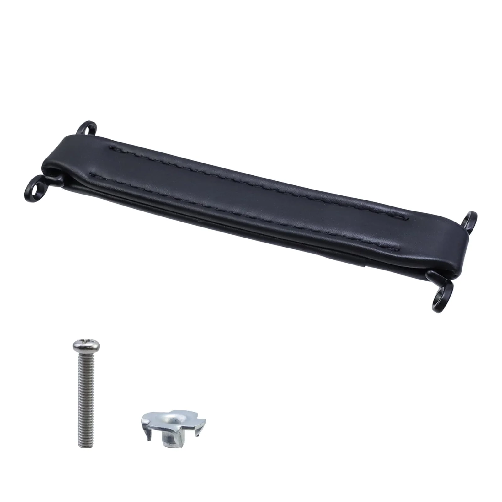 2PCS Black Vintage Leather AMP Amplifier Handles 8.27" Replacement Strap Handle with Mounting Screws for Amplifiers Suitcases - Image 3