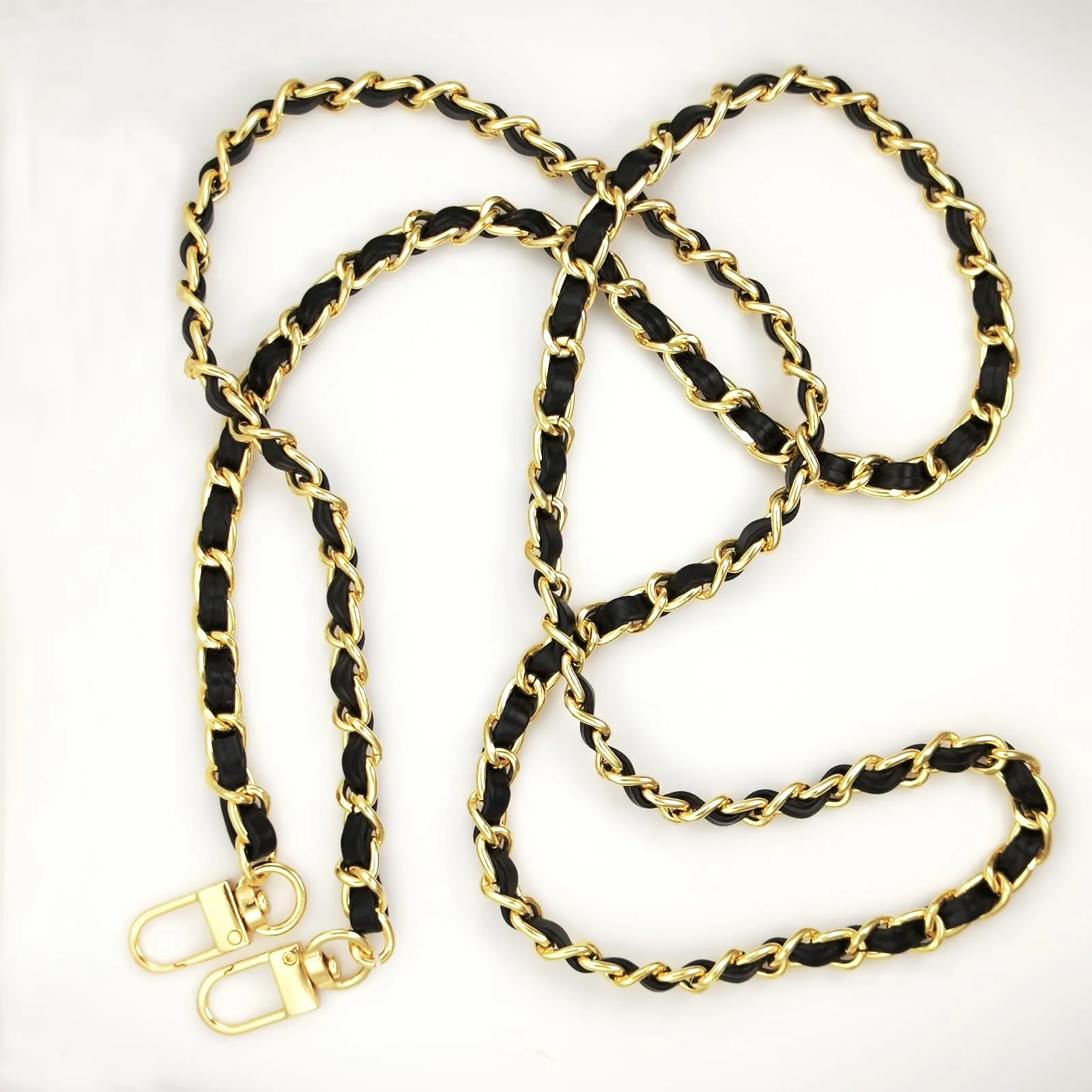 2PCS Cell Phone Chain Crossbody,Phone Lanyard,47.2" Metal Chain with Leather Strap for IPhone Case Black-47inch - Image 8