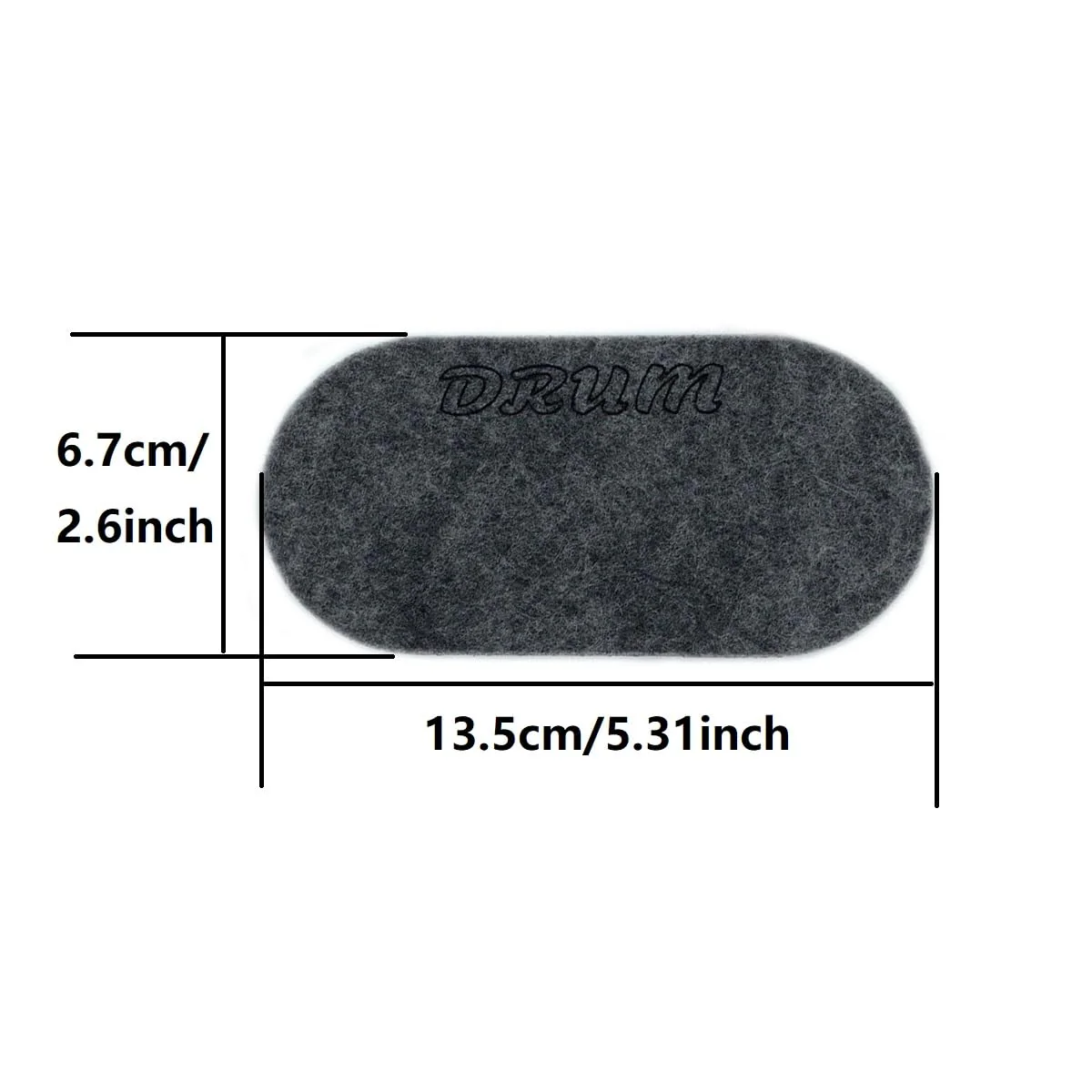 2Pcs Drum Kit Screen Protector Bass Kick Drum Impact Pad Felt Drum Protector Patch Double Pedal Click Pad Drum Strengthen Sticker Kick Drum Pads Drum Skin Accessories - Image 5