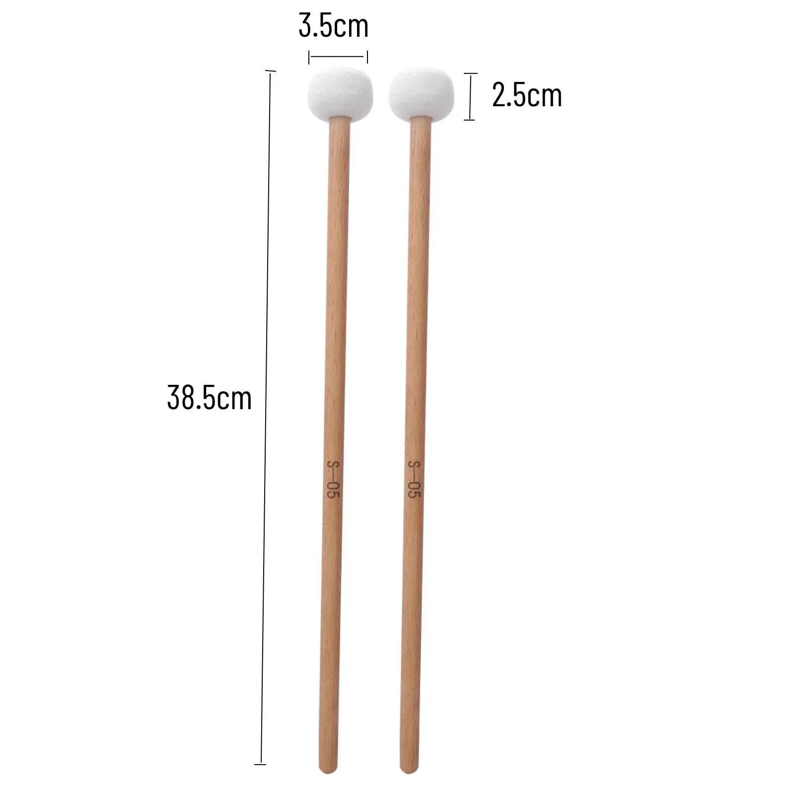 2Pcs Drum Timpani Mallets Soft Felt Snare Drum Sticks Percussion Mallets for Musical Instrument Accessories - Image 3