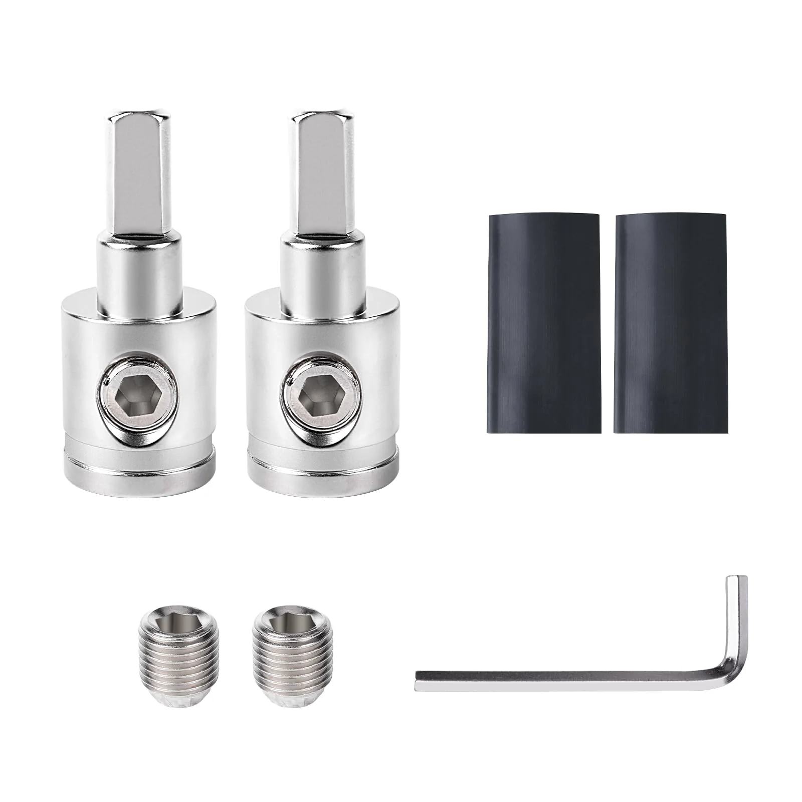 2PCS Heavy-Duty Car Stereo Audio Wire Reducer - 0 Gauge to 4 Gauge for Amp Input, AWG Pin Power & Ground Connection, Fits Most Cars 2PCS（0 to 4 Gauge）