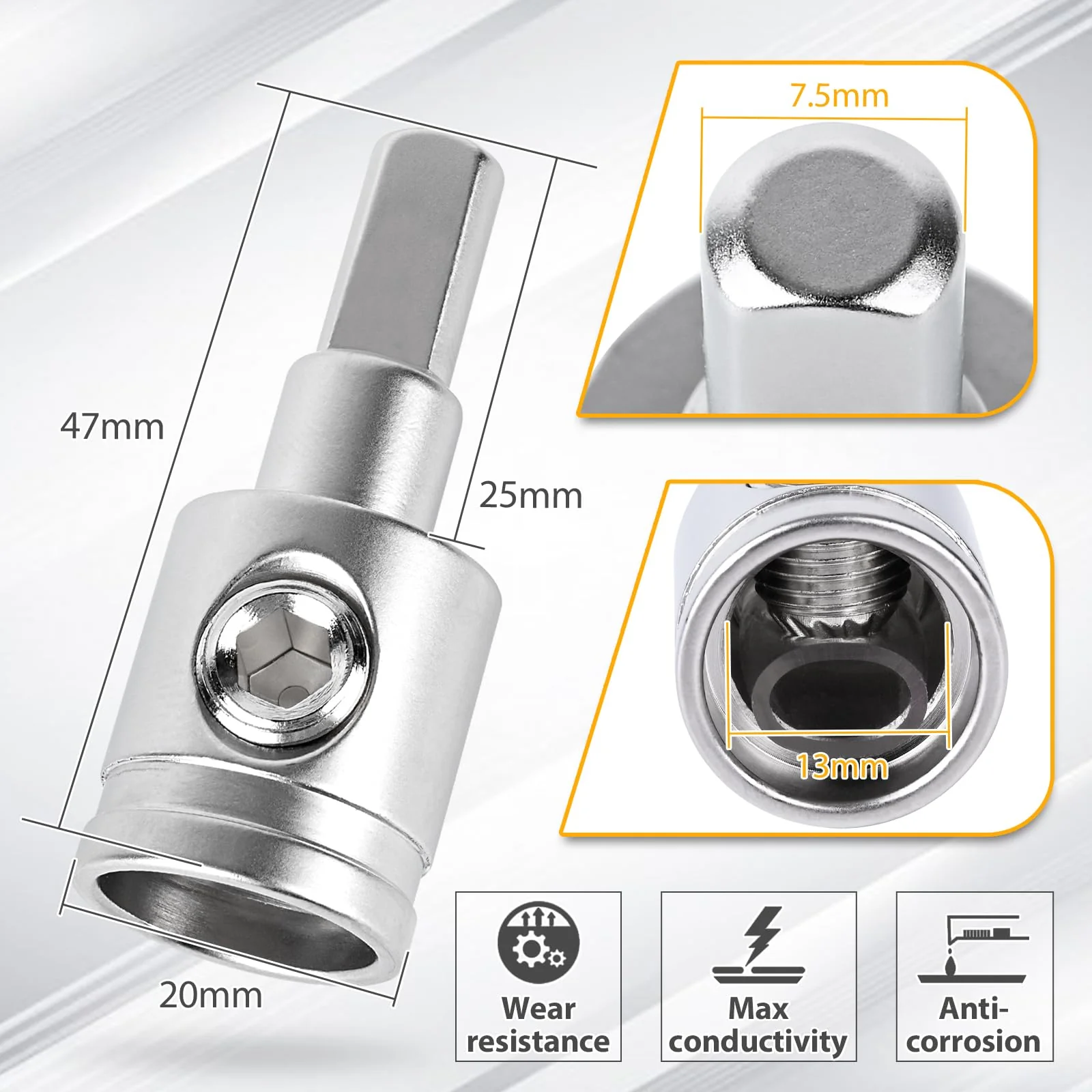 2PCS Heavy-Duty Car Stereo Audio Wire Reducer - 0 Gauge to 4 Gauge for Amp Input, AWG Pin Power & Ground Connection, Fits Most Cars 2PCS（0 to 4 Gauge） - Image 2