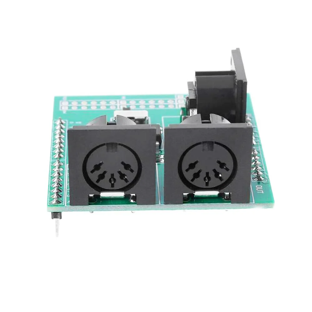 2pcs MIDI Shield Board for R3 AVI PIC Digital Interface Adapter with MIDI IN/OUT/THRU Ports and RUN/PGM Switch - Image 2