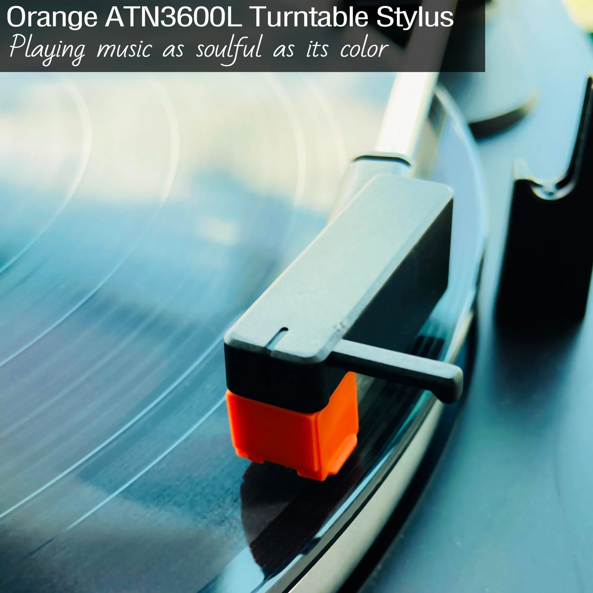 2PCS Orange ATN3600L Record Player Needles with brush, Replacement for ATN3600 ATN91, Record Player Needles Compatible with Audio-Technica AT-PL50, AT-LP60, AT-PL300, AT-LP2D Turntables 2 PCS Orange + 1 PCS Brush - Image 5