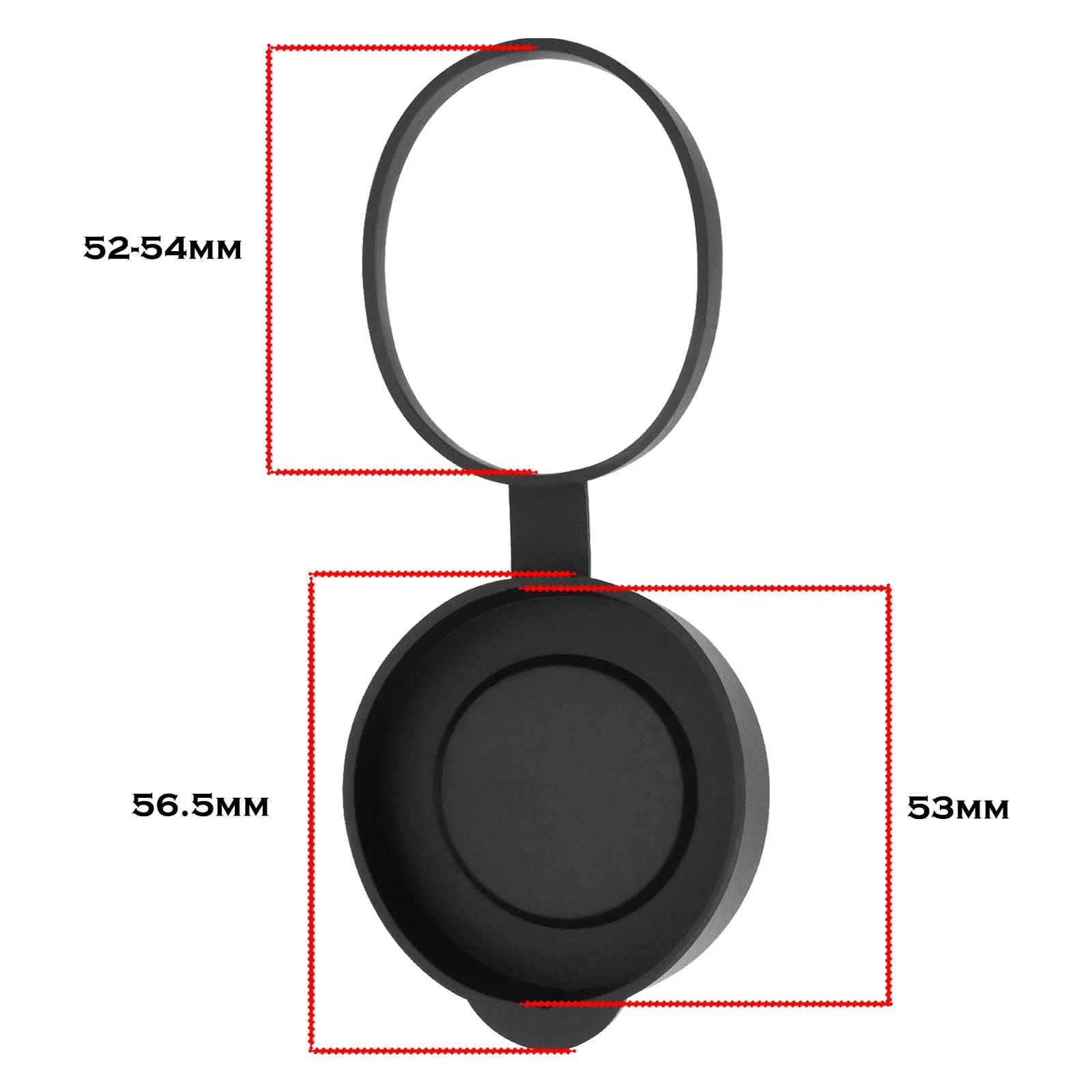 2pcs Rubber Objective Lens Caps Objective Lens Protective Cover Compatible with 8x42 10x42 12x42 Binoculars Monoculars, Black - Image 4