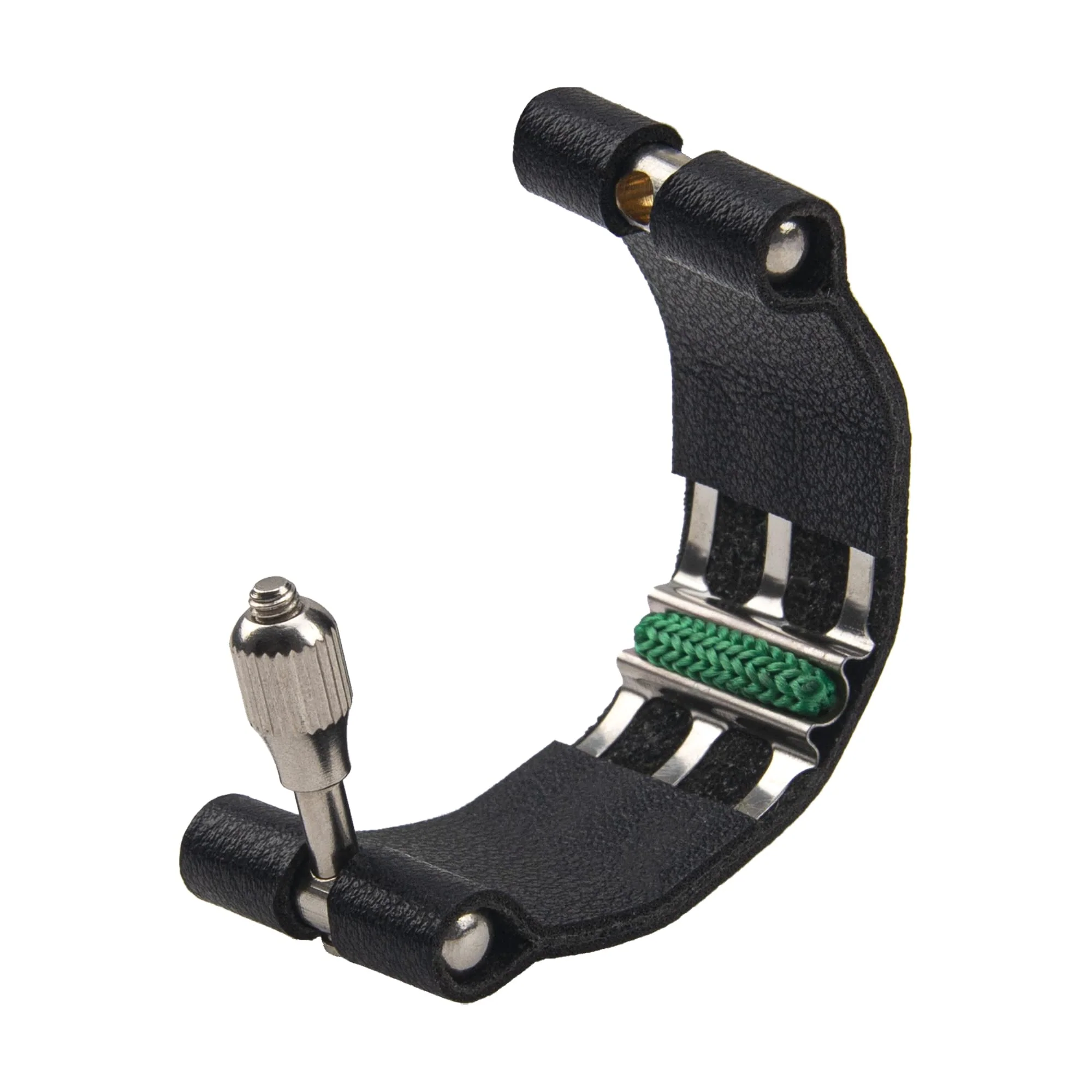 2Pcs Yootones Black Artificial Leather Saxophone Mouthpiece Sax Ligature Fastener Compatible with Saxophone Rubber Mouthpiece (Tenor saxophone) Tenor saxophone - Image 3