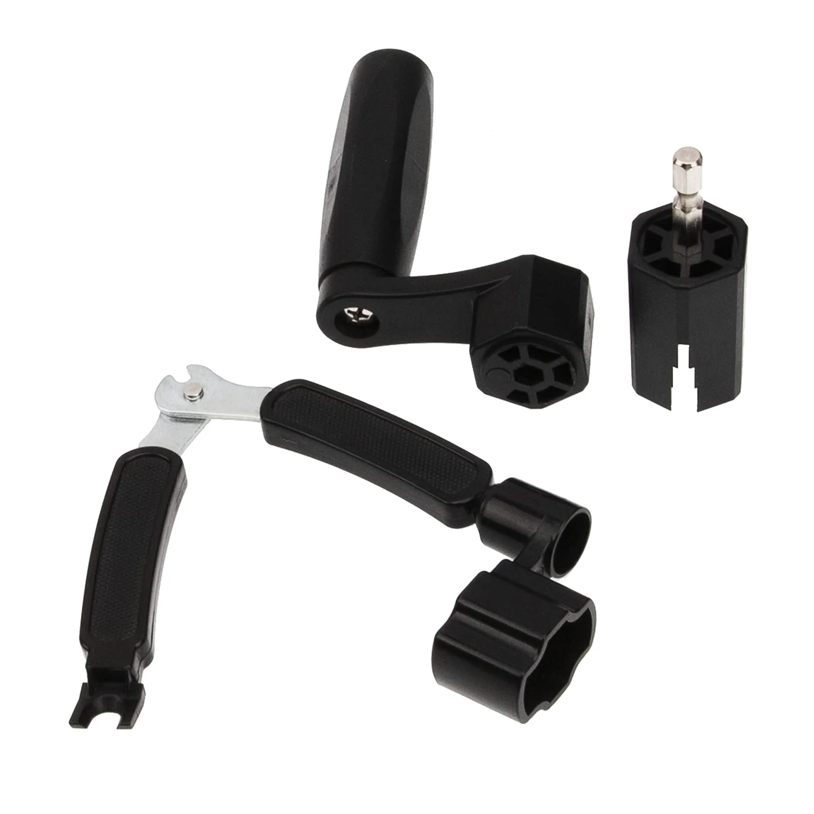 2Pcs Yootones Multifunction Guitar String Winder Bridge Pin Remover Speed Peg Puller & Pin Remover String Cutter Compatible with Guitar Bass Repair Tool (Black) - Image 3
