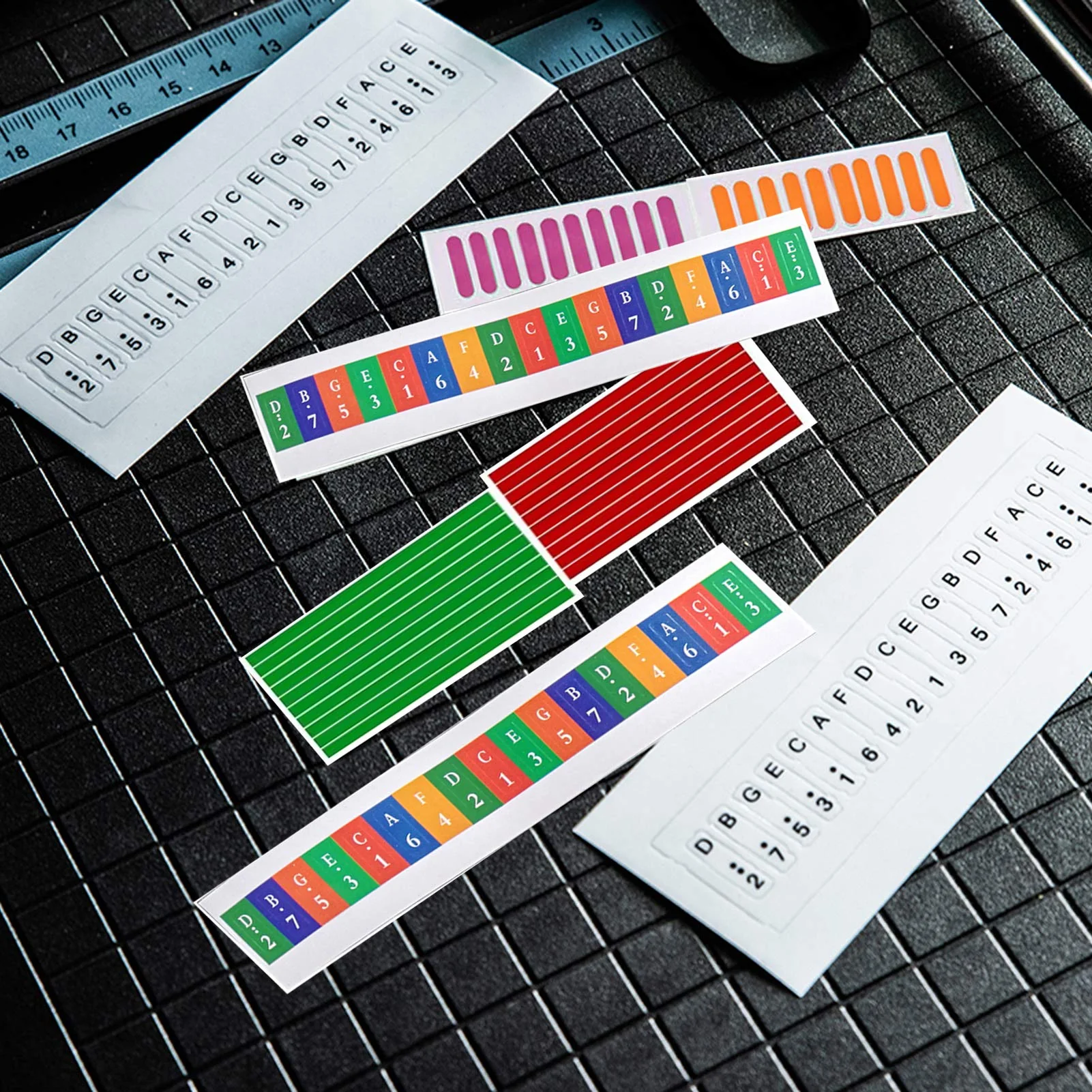 2set Kalimba Thumb Piano Note Stickers for Beginner Learner Musical Gift and Kalimba Scale Sticker Percussion (Color) - Image 4