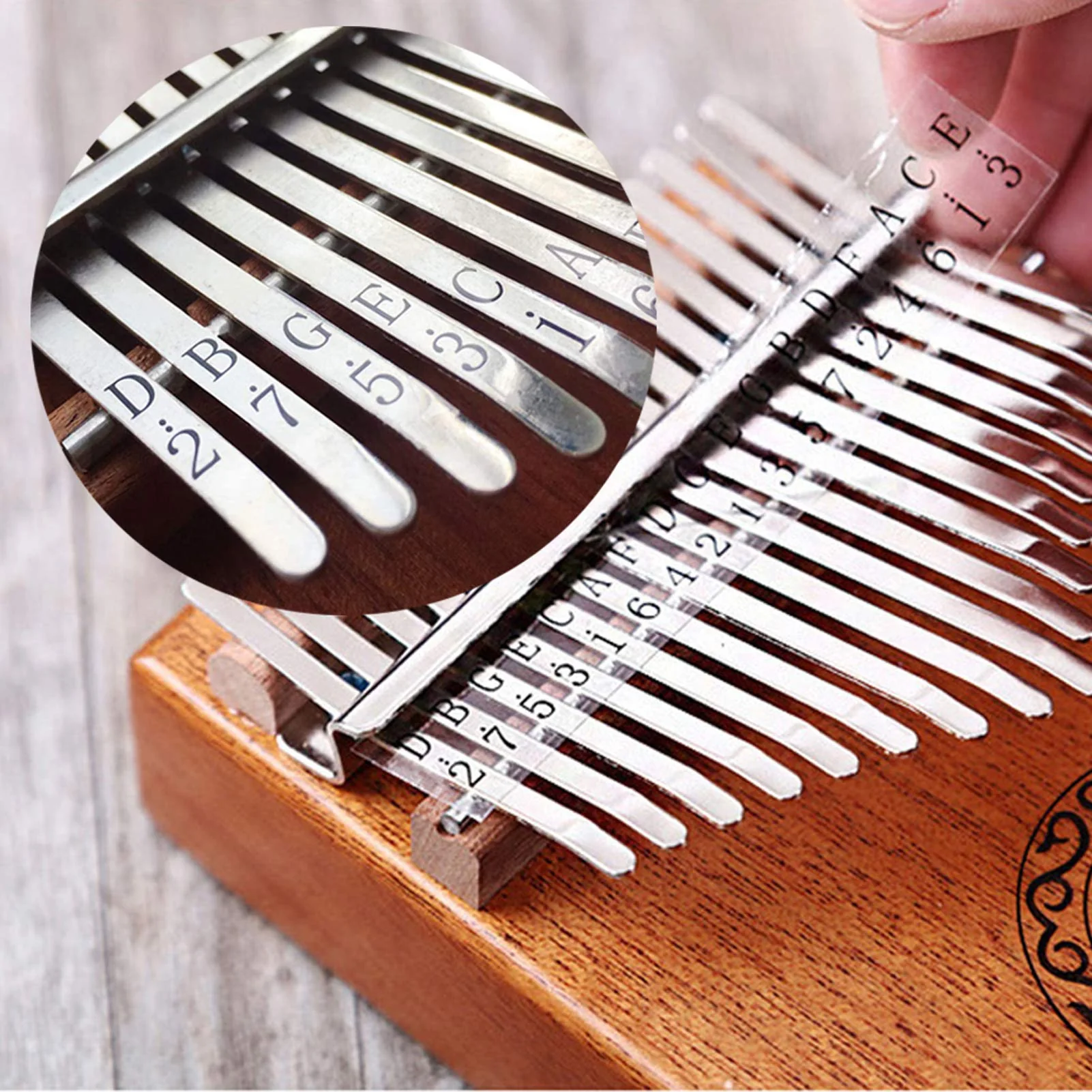 2set Kalimba Thumb Piano Note Stickers for Beginner Learner Musical Gift and Kalimba Scale Sticker Percussion (Color) - Image 6