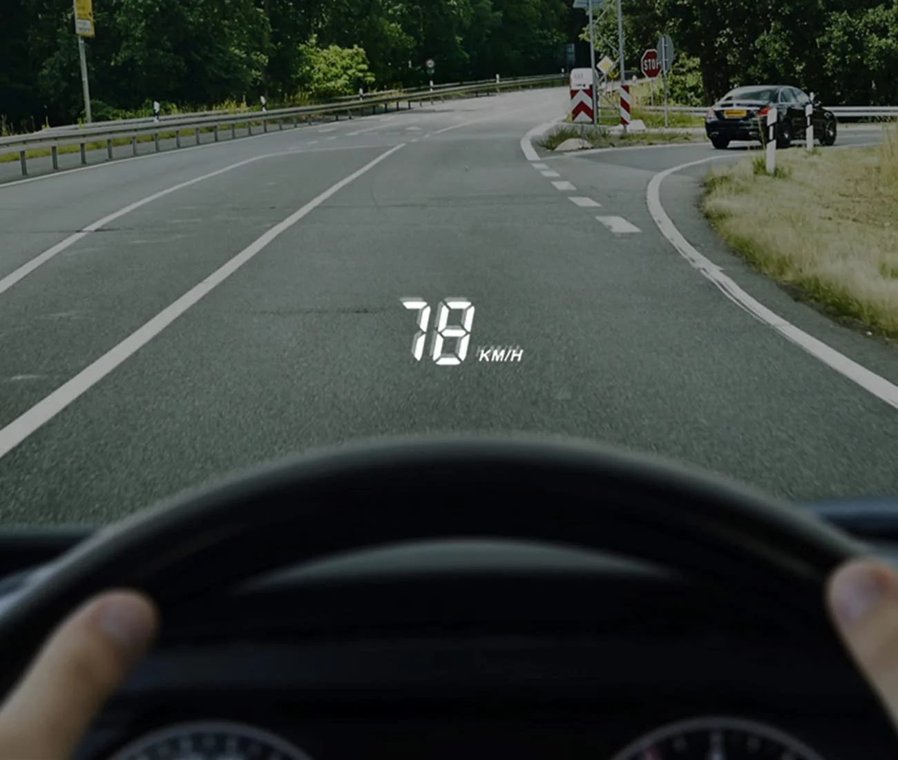 3.5" Car HUD Head Up Display with OBD2/EUOBD Interface Plug & Play Vehicle Speed KM/h MPH, OverSpeed Warning, Water Temperature, Battery Voltage, Mileage Measurement - Image 2