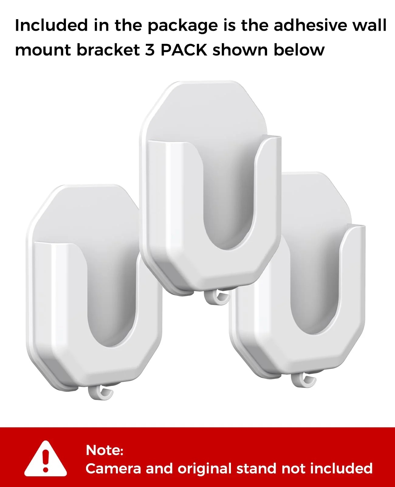 3 Pack Blink Camera Adhesive No Drill Wall Mount Bracket for Blink Mini /Mini 2 /Blink Outdoor 4 /Blink Indoor Cameras, No Drill No Screws Mount(KMOUANTS White Wall Mount for Blink Cameras) 3 Pack white Wall Mount for Blink Cameras - Image 6