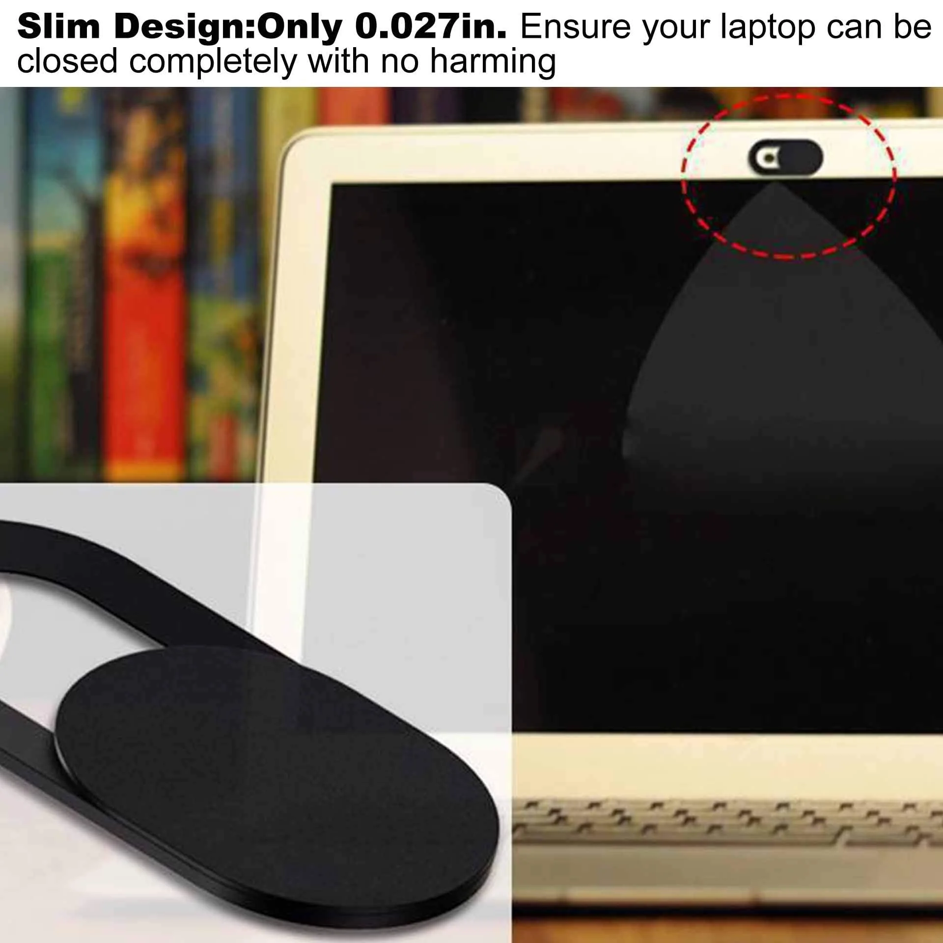 [3 Pack] Slide Webcam Cover Ultra Slim Web Camera Cover fits Laptop, Desktop, PC, Macboook Pro, iMac, Mac Mini, Computer, Smartphone,Protect Your Privacy and Security,Strong Adhensive-Black black 3Pack - Image 5