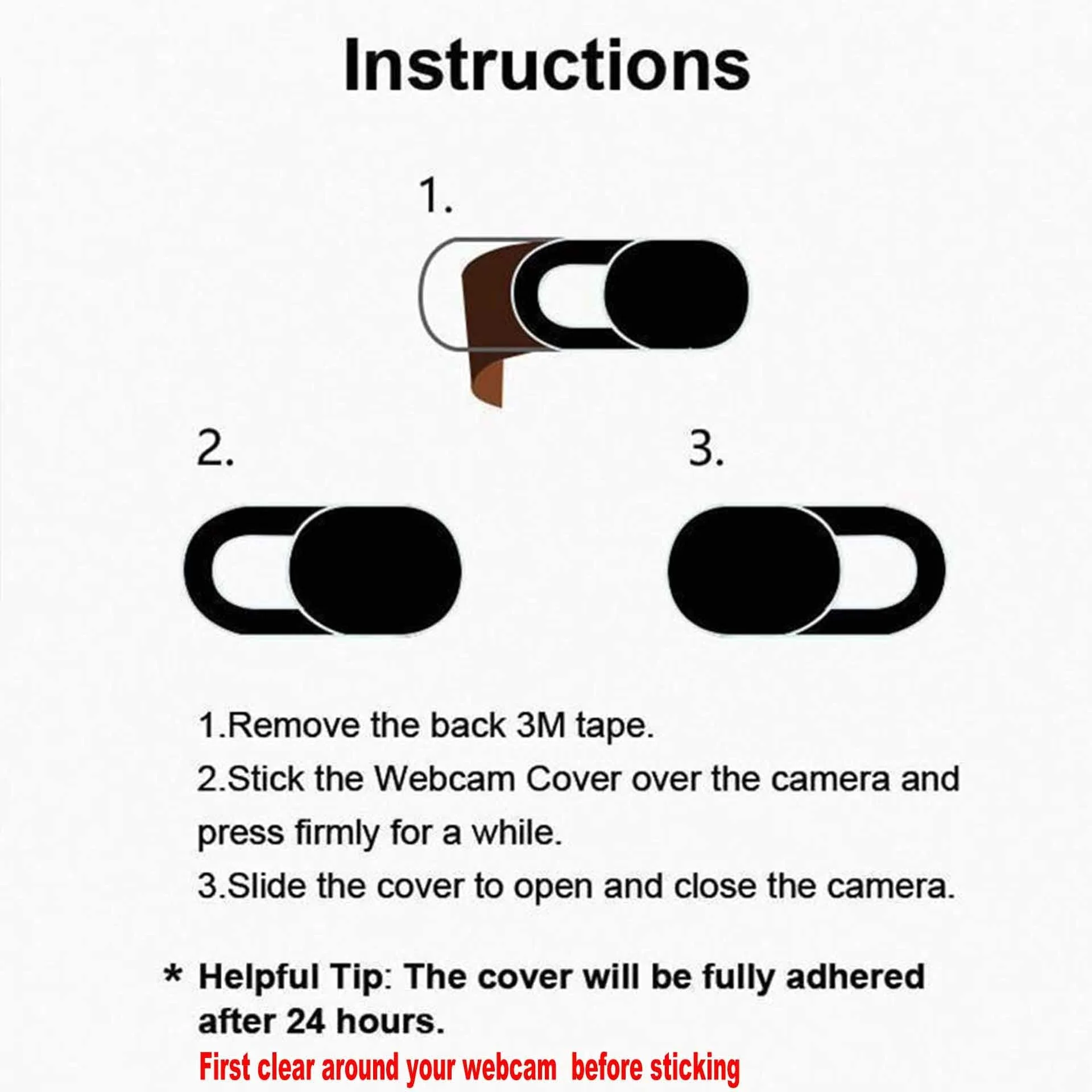 [3 Pack] Slide Webcam Cover Ultra Slim Web Camera Cover fits Laptop, Desktop, PC, Macboook Pro, iMac, Mac Mini, Computer, Smartphone,Protect Your Privacy and Security,Strong Adhensive-Black black 3Pack - Image 7