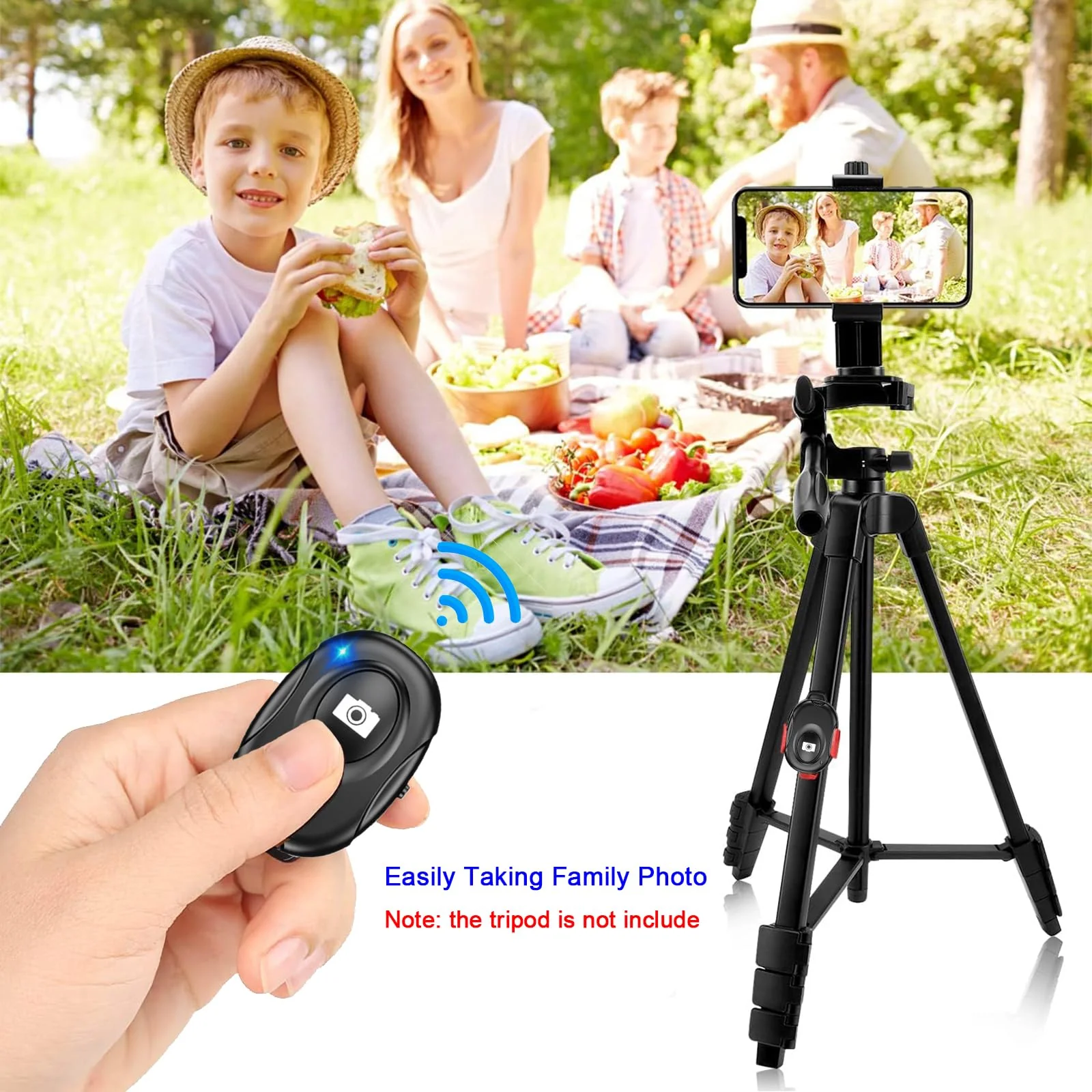 3 Pack Wireless Camera Remote Control Clicker | Camera Remote Shutter for iPhone & Android Smartphones | Wireless Remote Control Selfie Button for Photos & Video- Include Wrist Strap Black-Black-Black - Image 2