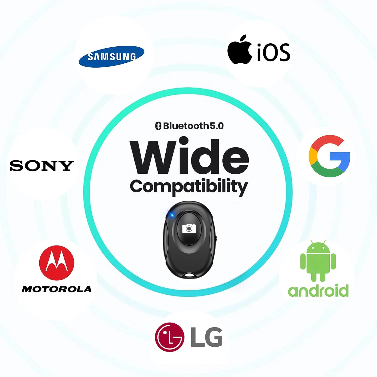 3 Pack Wireless Camera Remote Control Clicker | Camera Remote Shutter for iPhone & Android Smartphones | Wireless Remote Control Selfie Button for Photos & Video- Include Wrist Strap Black-Black-Black - Image 5