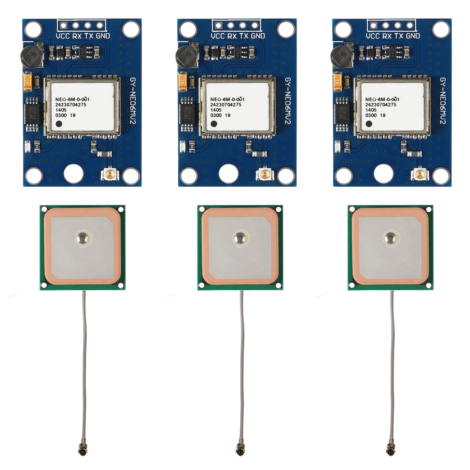 3 Set GY-NEO6MV2 NEO-6M GPS Module NEO6MV2 with Flight Control EEPROM MWC APM2.5 Large Antenna for for Arduino EEPROM APM 2.5 (3PCS) 3PCS