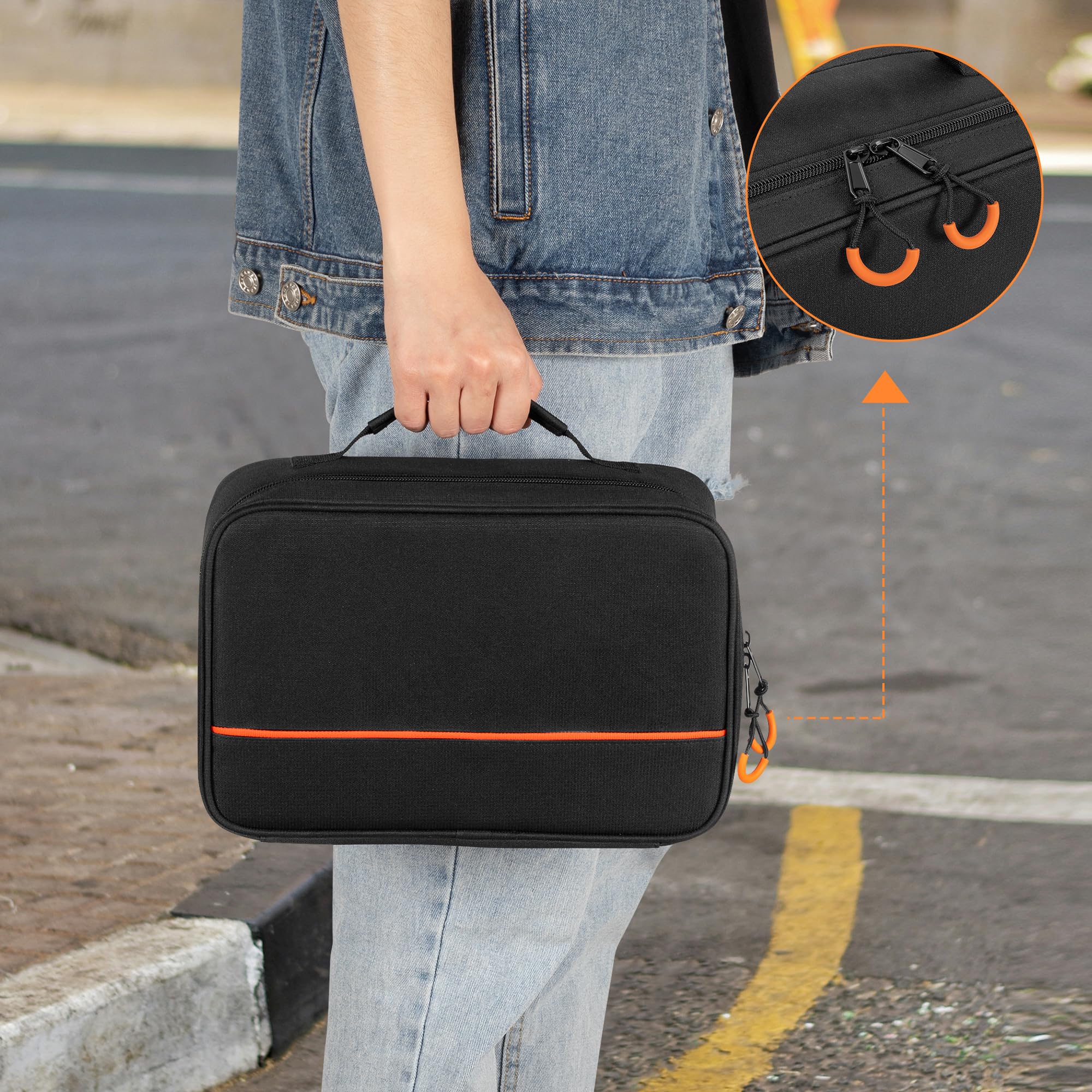 3 Slots Wireless Microphone Carrying Case, Microphone Storage Bag Fits for 3 Mic System Microphones Up to 11’’, Portable Mic case for Singing, Karaoke (Patent Design) - Image 5