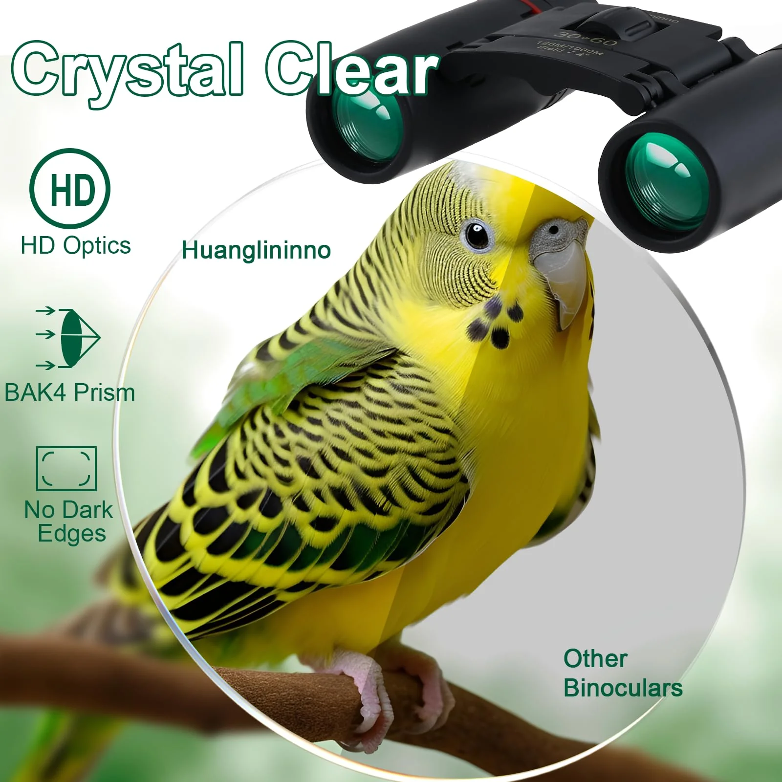 30X60 Compact Binoculars for Adults and Kids,Lightweight Foldable Easy Focus Small Binoculars for Bird Watching Hunting Concert Traveling Theater Opera Sightseeing 02 - Image 5