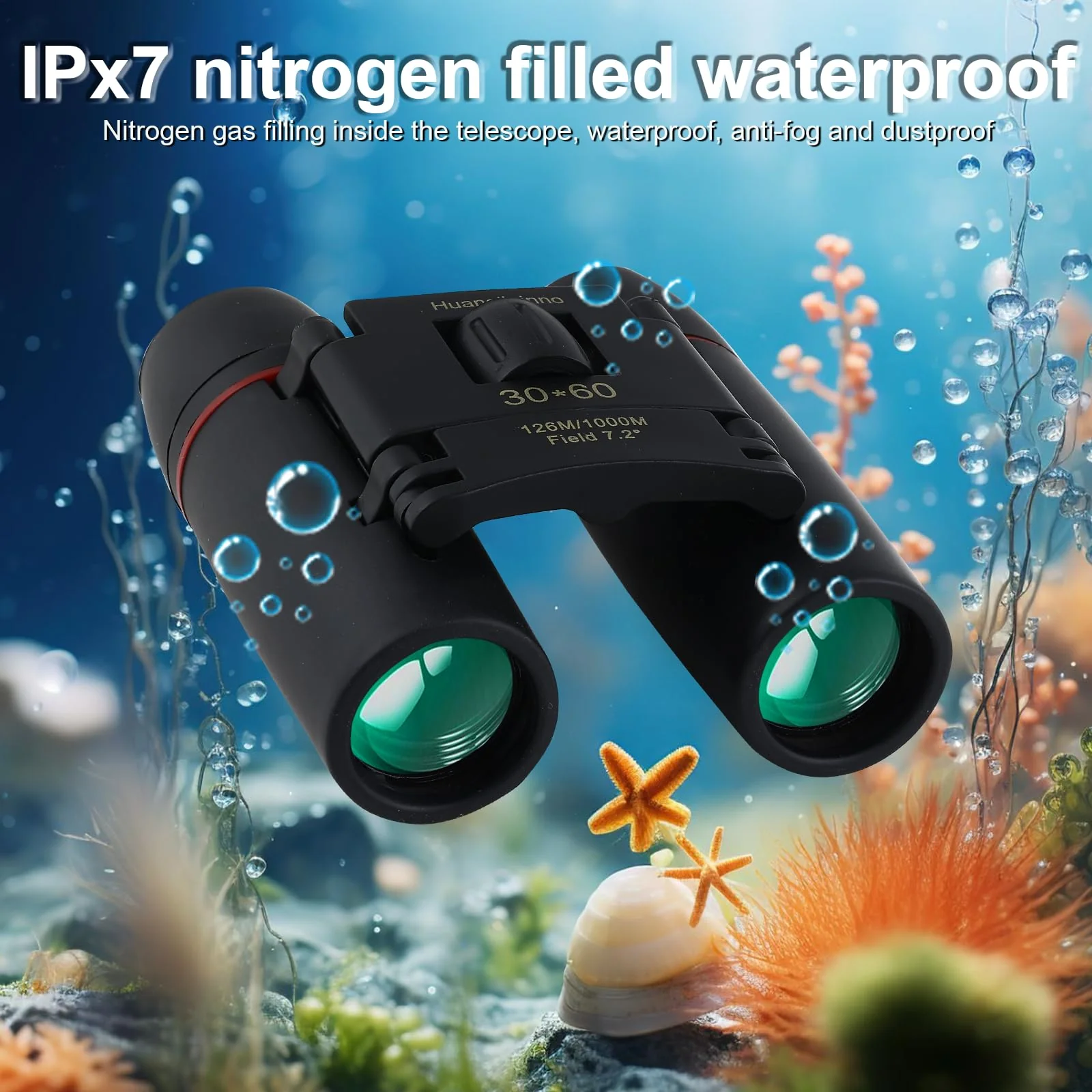 30X60 Compact Binoculars for Adults and Kids,Lightweight Foldable Easy Focus Small Binoculars for Bird Watching Hunting Concert Traveling Theater Opera Sightseeing 02 - Image 8