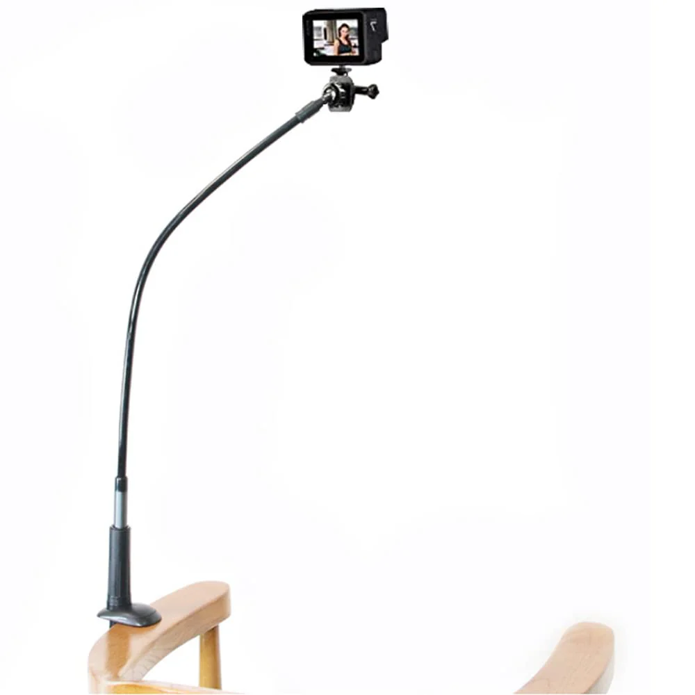32 Inch Webcam Stand Camera Mount, Upgraded Thick Base Flexible Gooseneck Camera Stand Desk Webcam Mount Clamp for Logitech Webcam C930e C930 C920 C922x C922 Brio 4K C925e C615, Gopro Hero 8 7 6 5 4 - Image 7