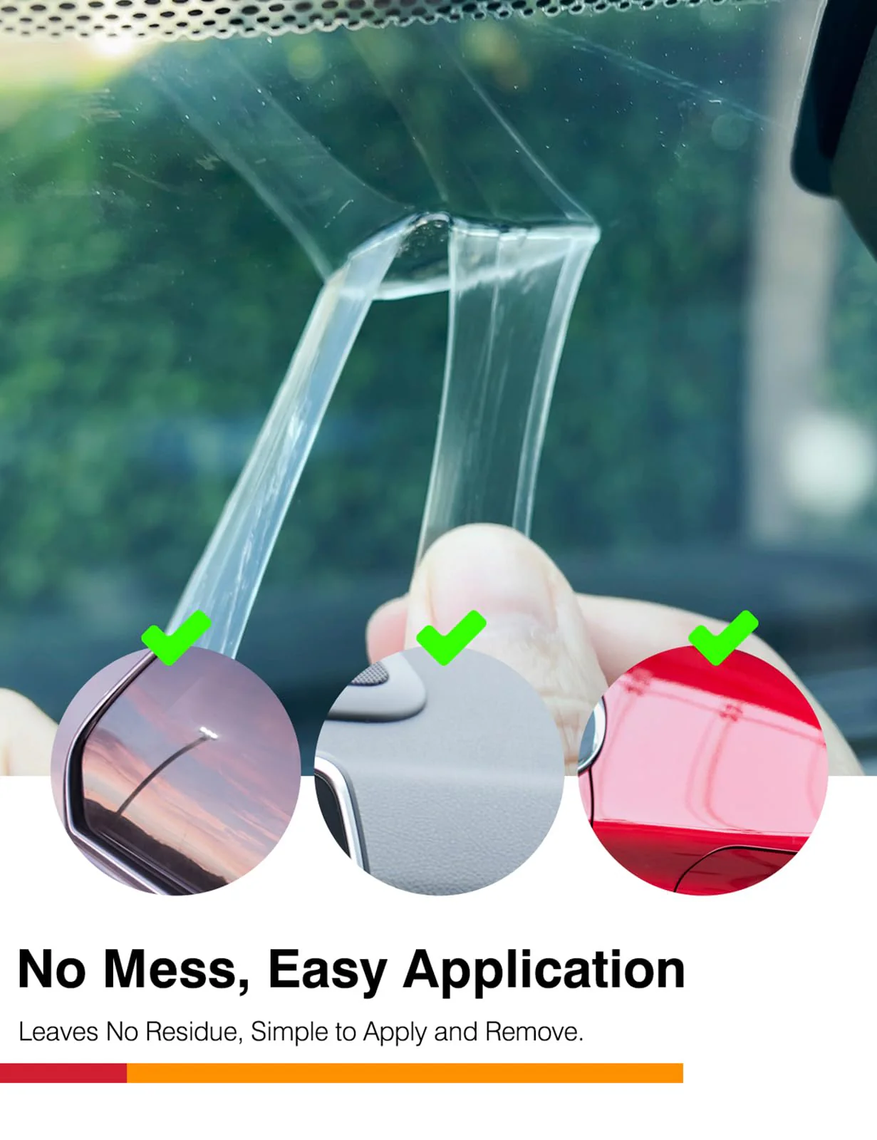 3M VHB Clear Double Sided Acrylic Foam Mounting Tape - 2.2 inches (56mm) Round Heavy Duty Adhesives Pad, Secure Dash Cam Suction Cup Mount with Center Hole Design - Pack of 6 - Image 5