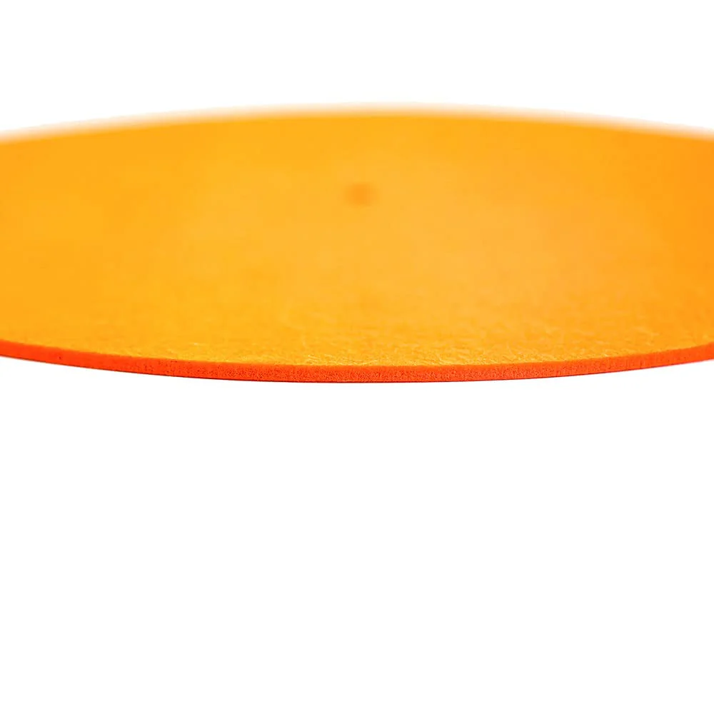 3mm Turntable Mat, 12 Inches Slipmat Anti-Static for LP Vinyl Record High-Fidelity Audiophile Acoustic Sound Support Help Reduce Noise Due to Static and Dust (orange) orange - Image 5